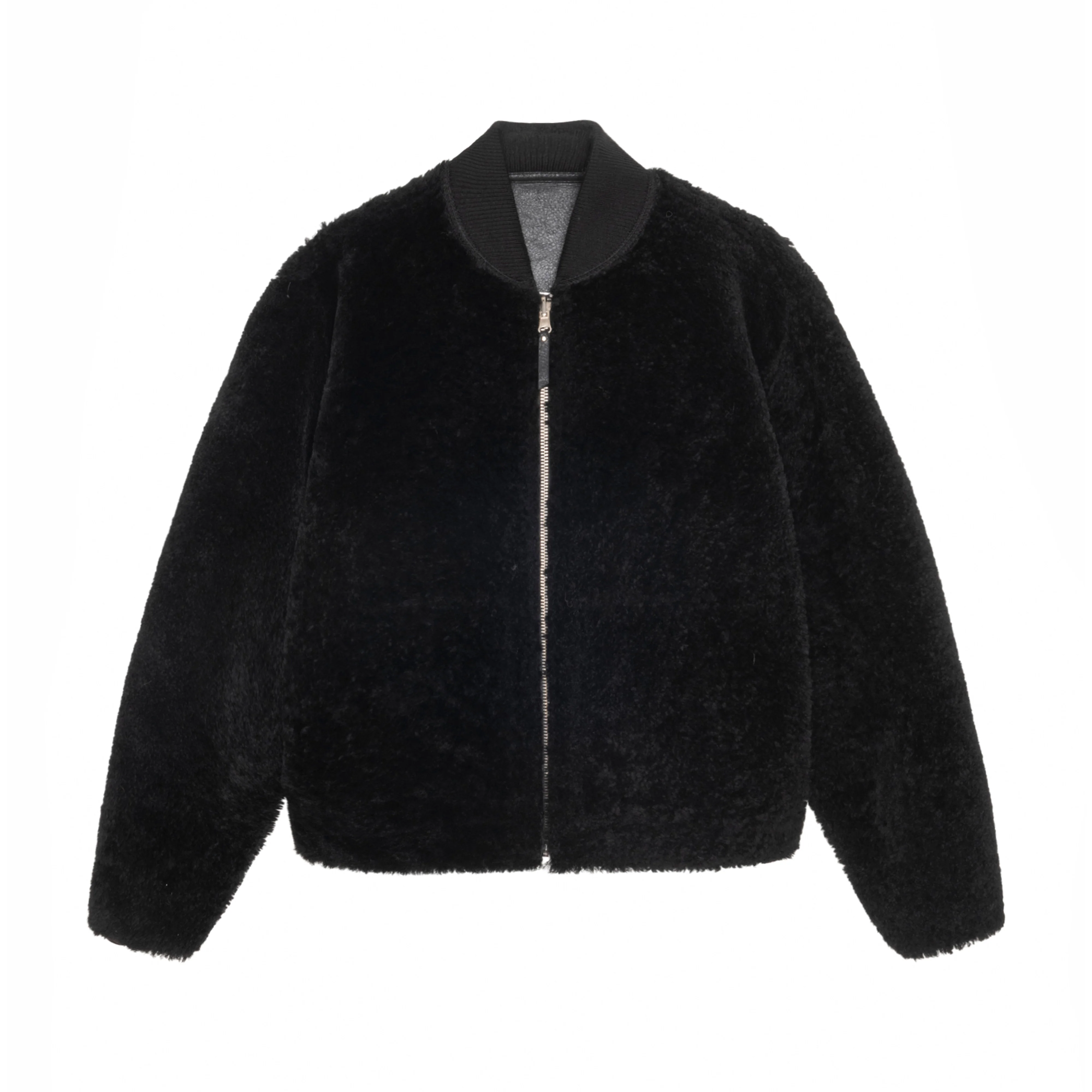 Stüssy - Shearling Bomber - (Black) - Image 5