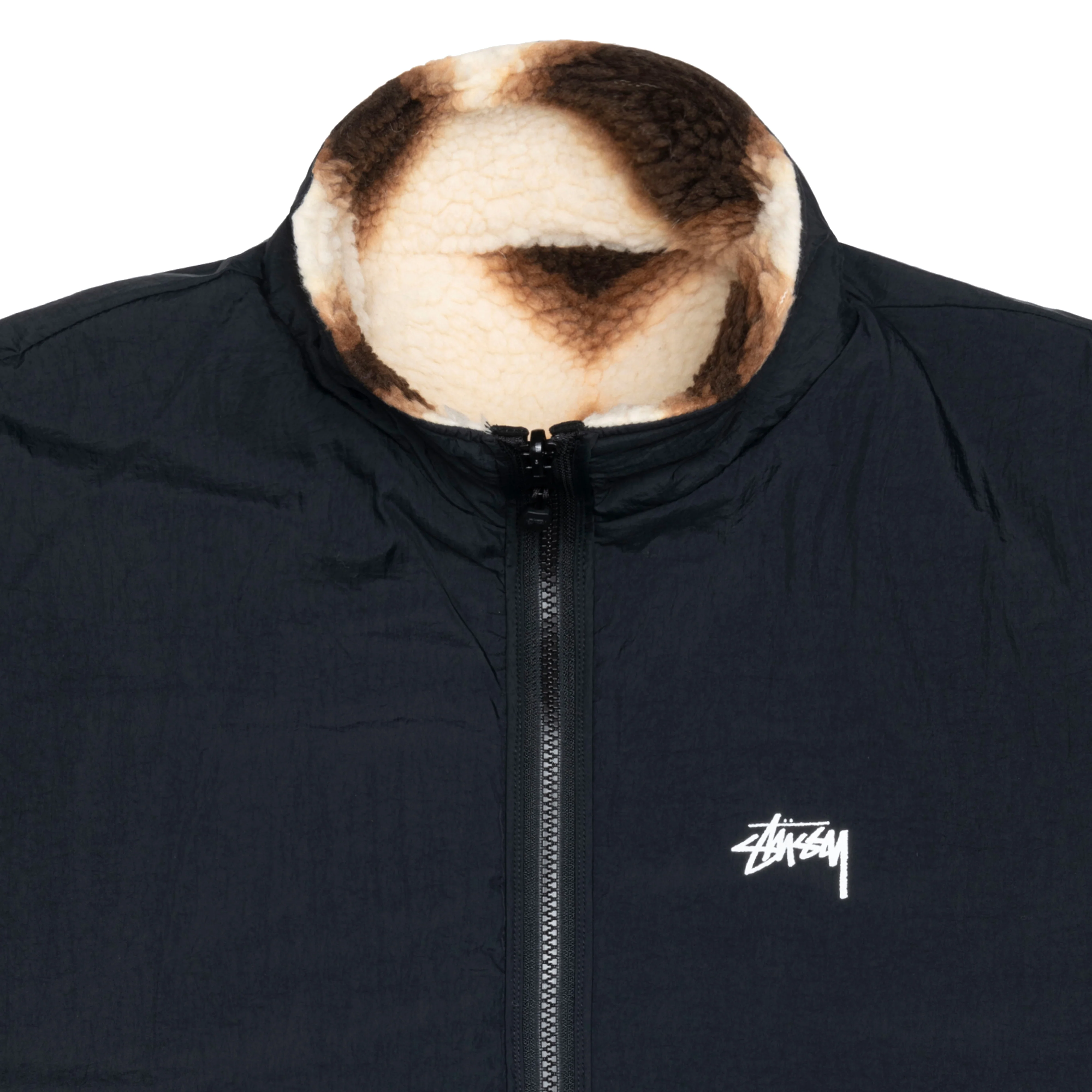 Stüssy - Sherpa Reversible Diamond Jacket - (Tan) - Image 5