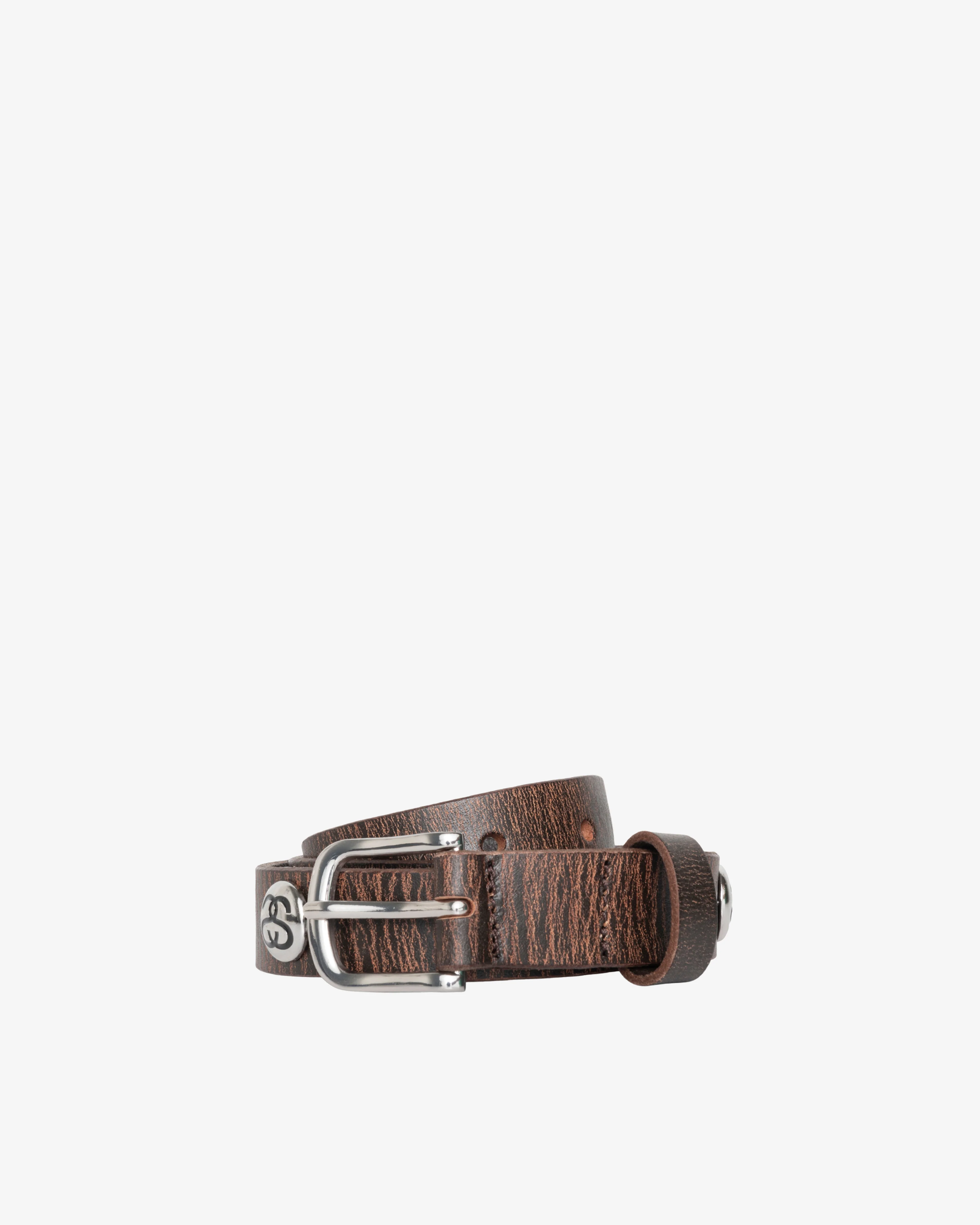 Stüssy - SS-Link Studded Belt - (Distressed Brown)