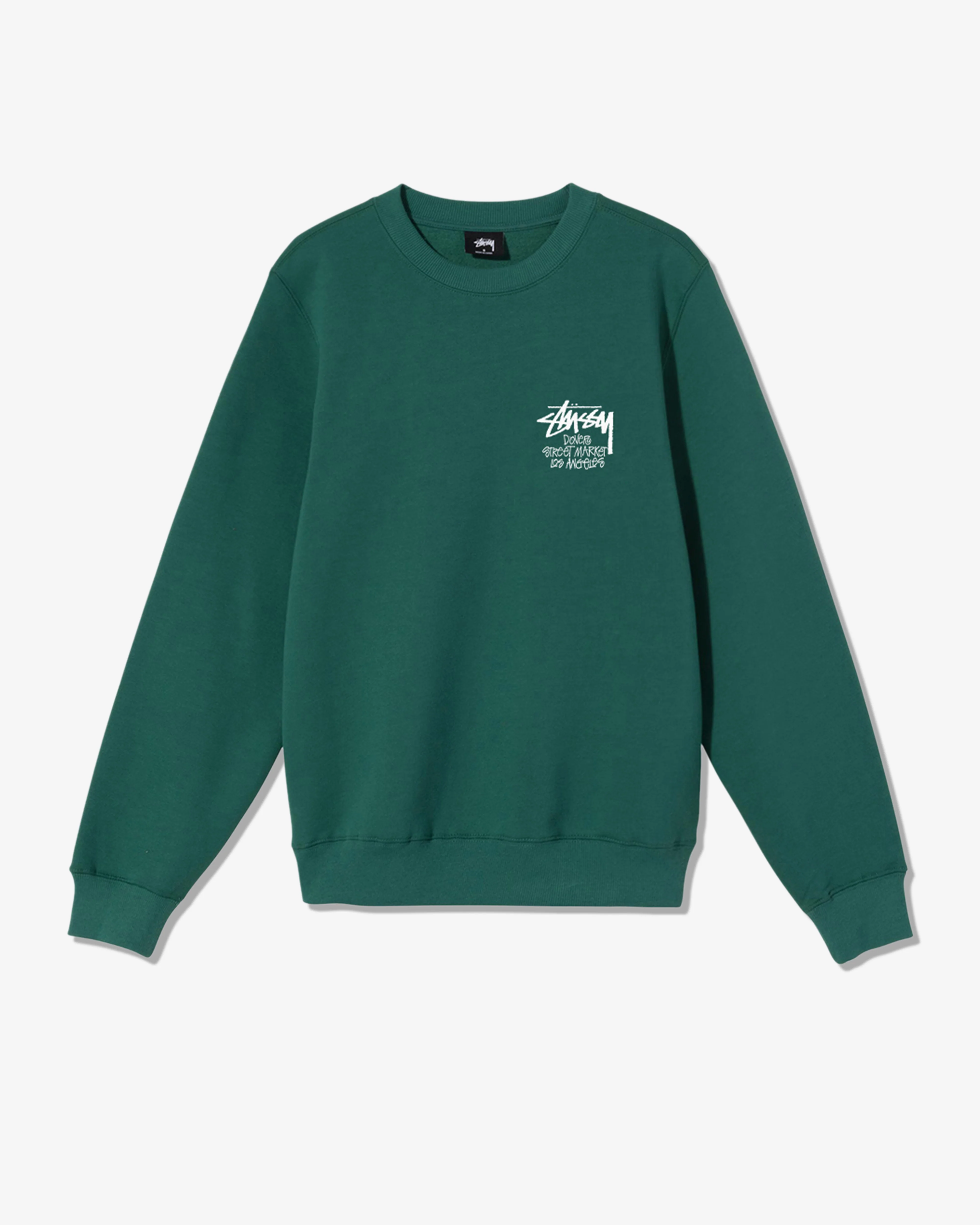 Stüssy - Men's DSM Los Angeles Crew - (Dark Green) - Image 2