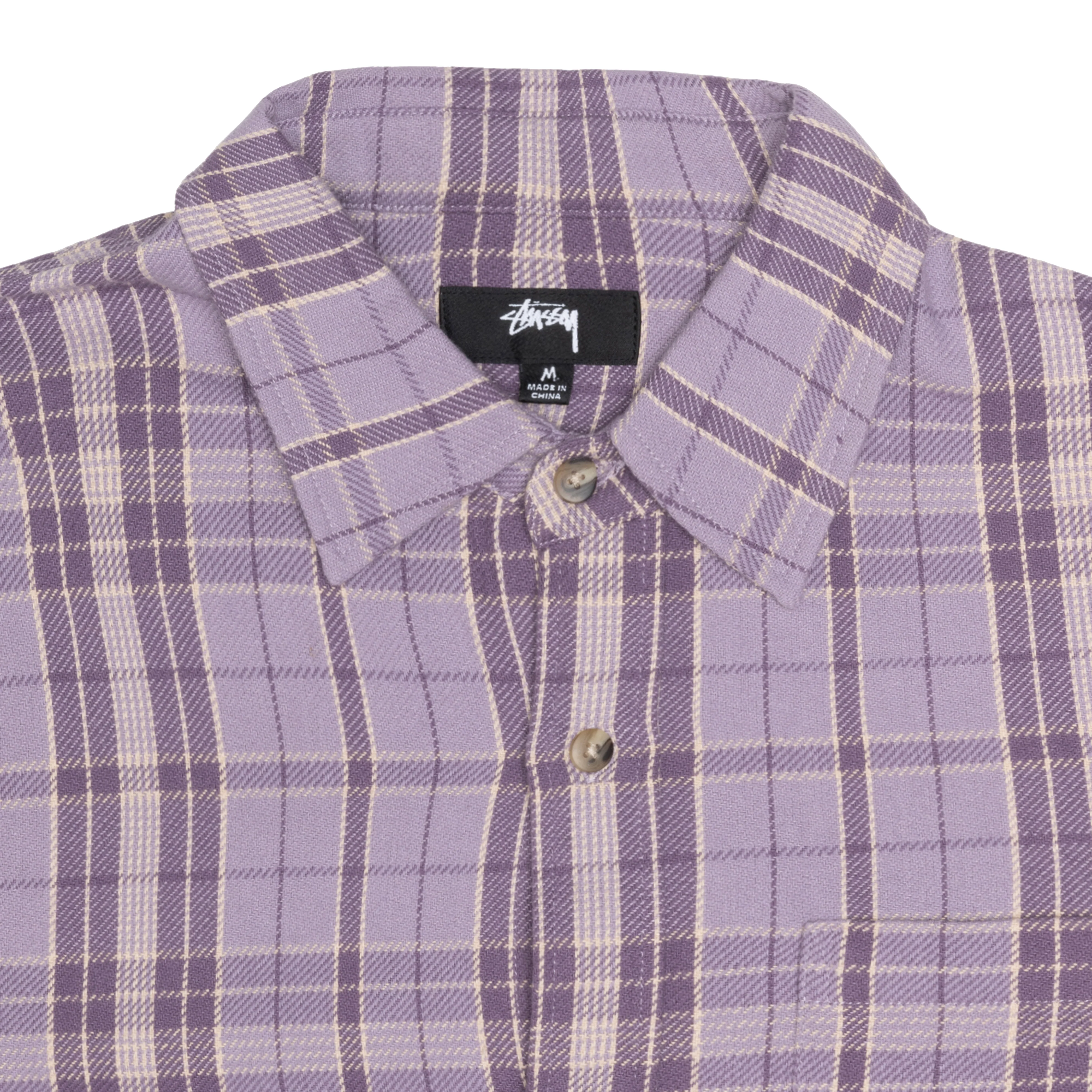 Stüssy - Men's Stones Plaid Shirt - (Lavender) - Image 3