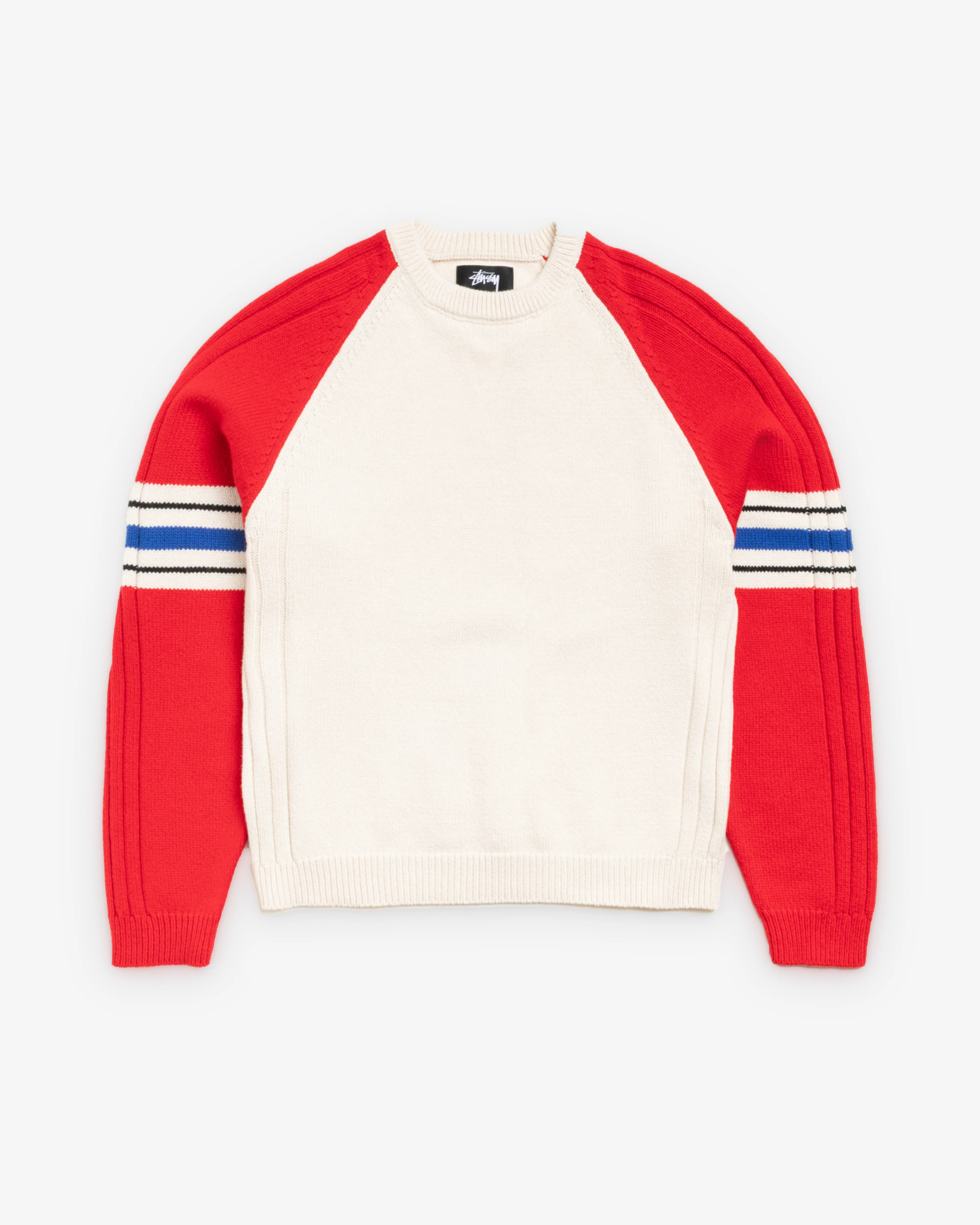 Stüssy - Men's Stripe Raglan Crew - (Red)