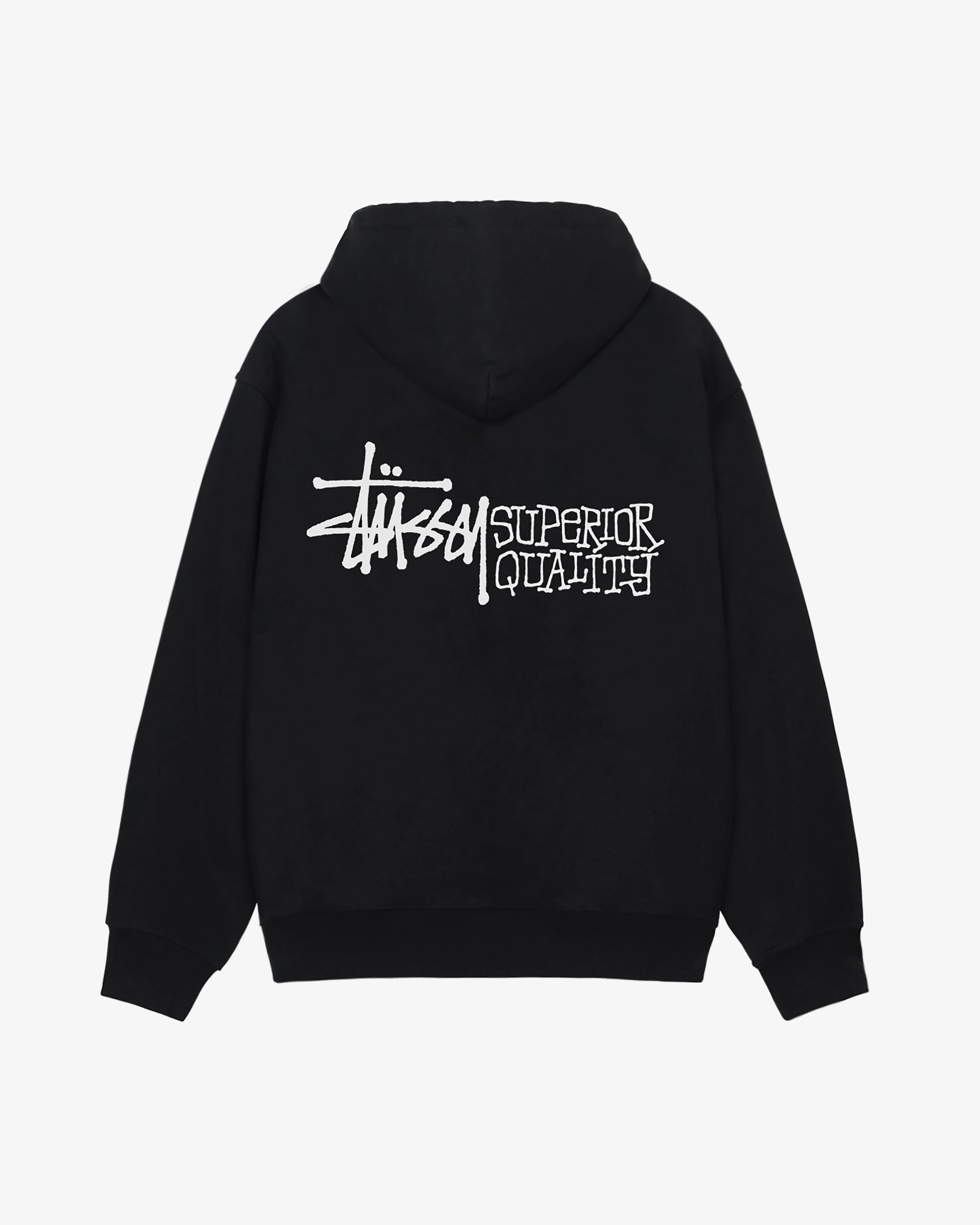 Stüssy - Men's Superior Quality Zip Hoodie - (Black) - Image 2
