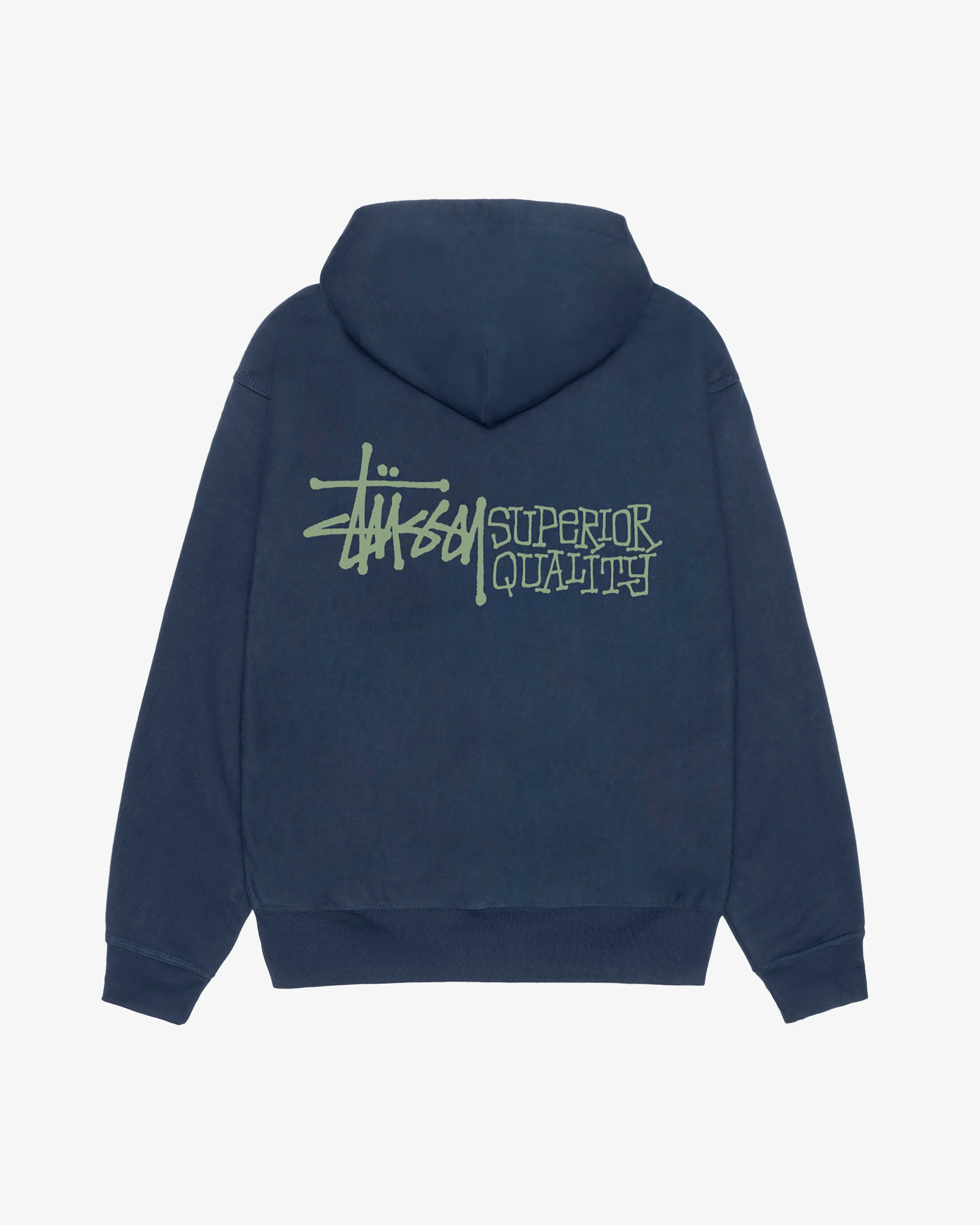 Stüssy - Men's Superior Quality Zip Hoodie - (Navy) - Image 2