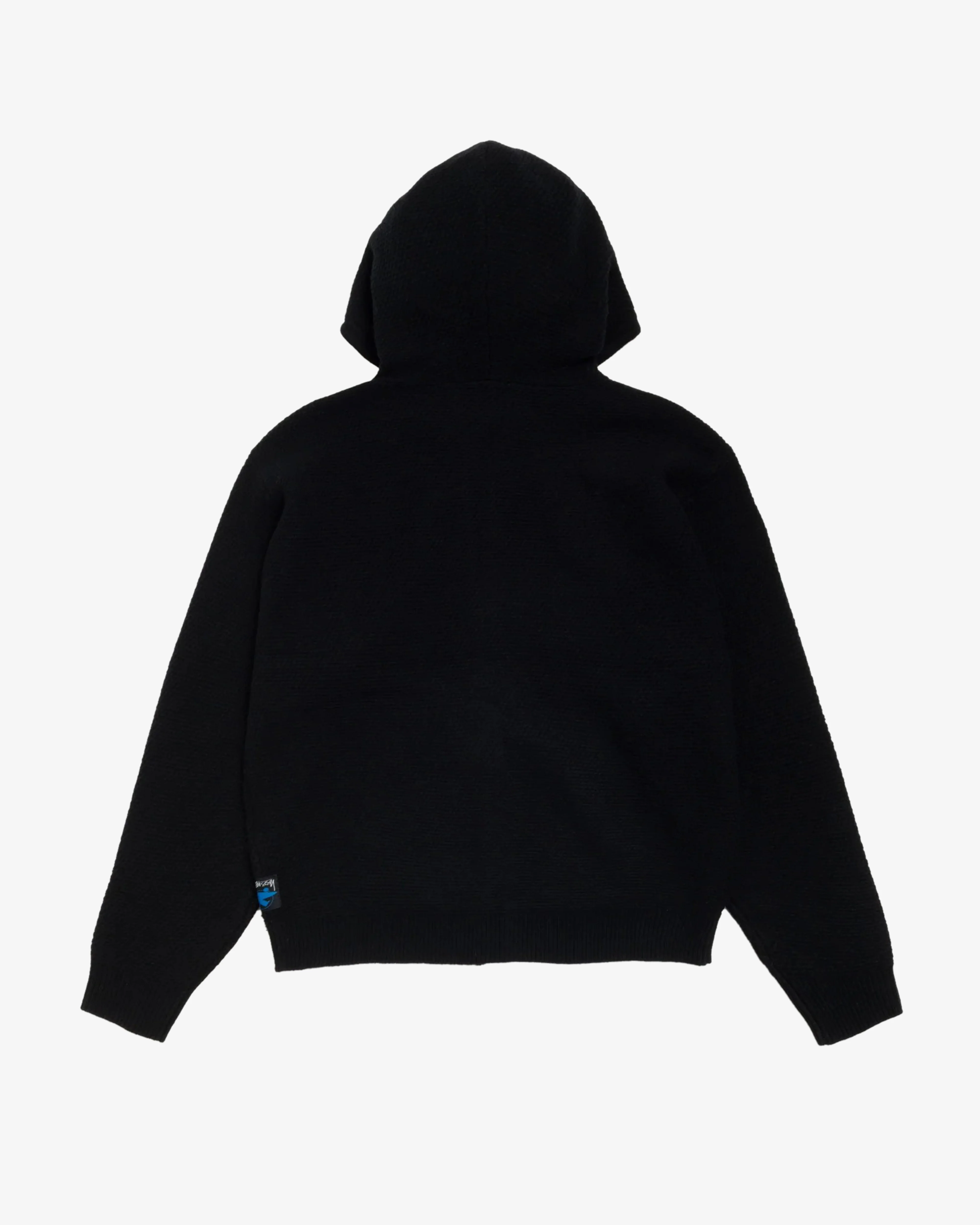 Stüssy - Men's Textured Zip Hooded Sweater - (Black) - Image 2