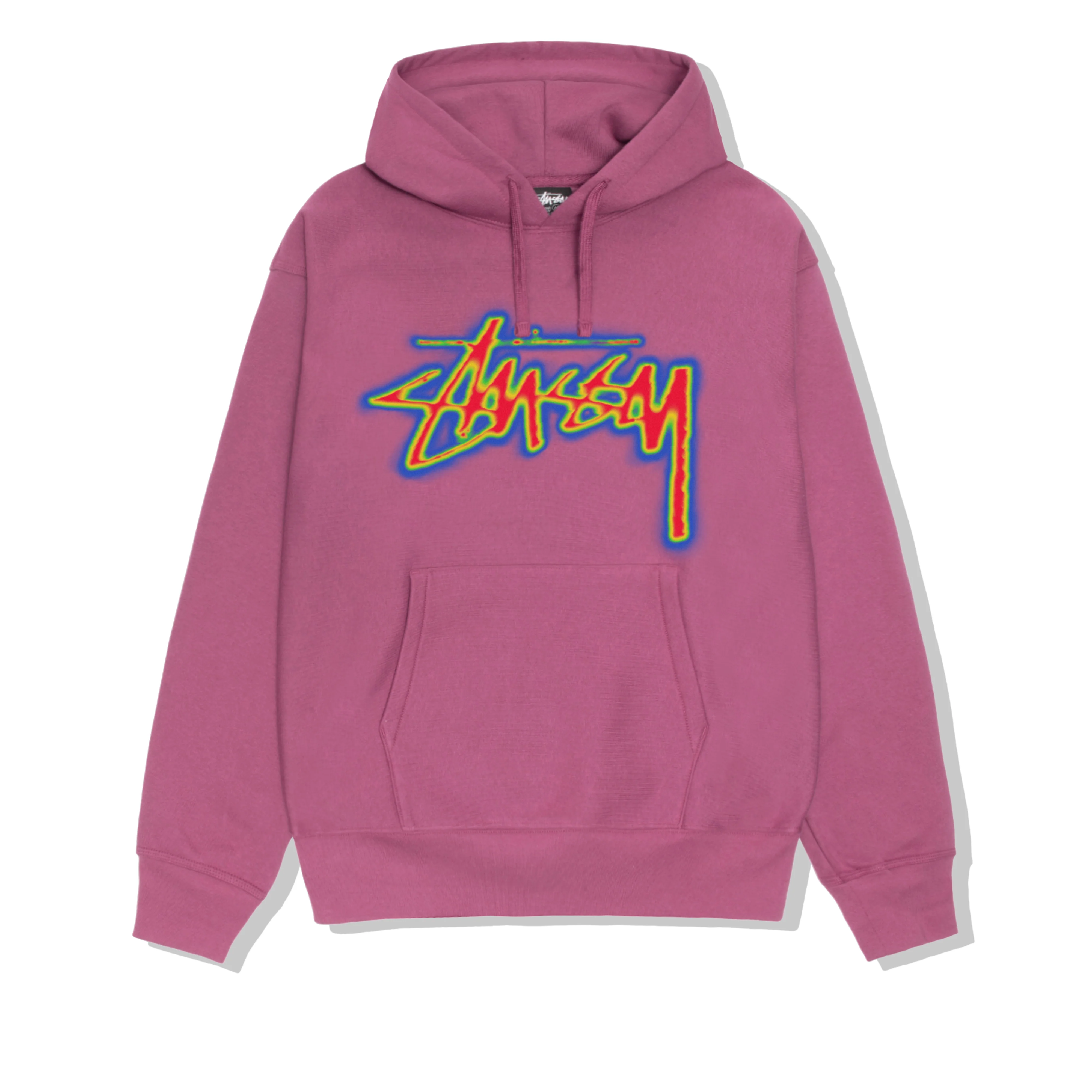 Stüssy - Men's Thermal Stock Hoodie - (Berry)