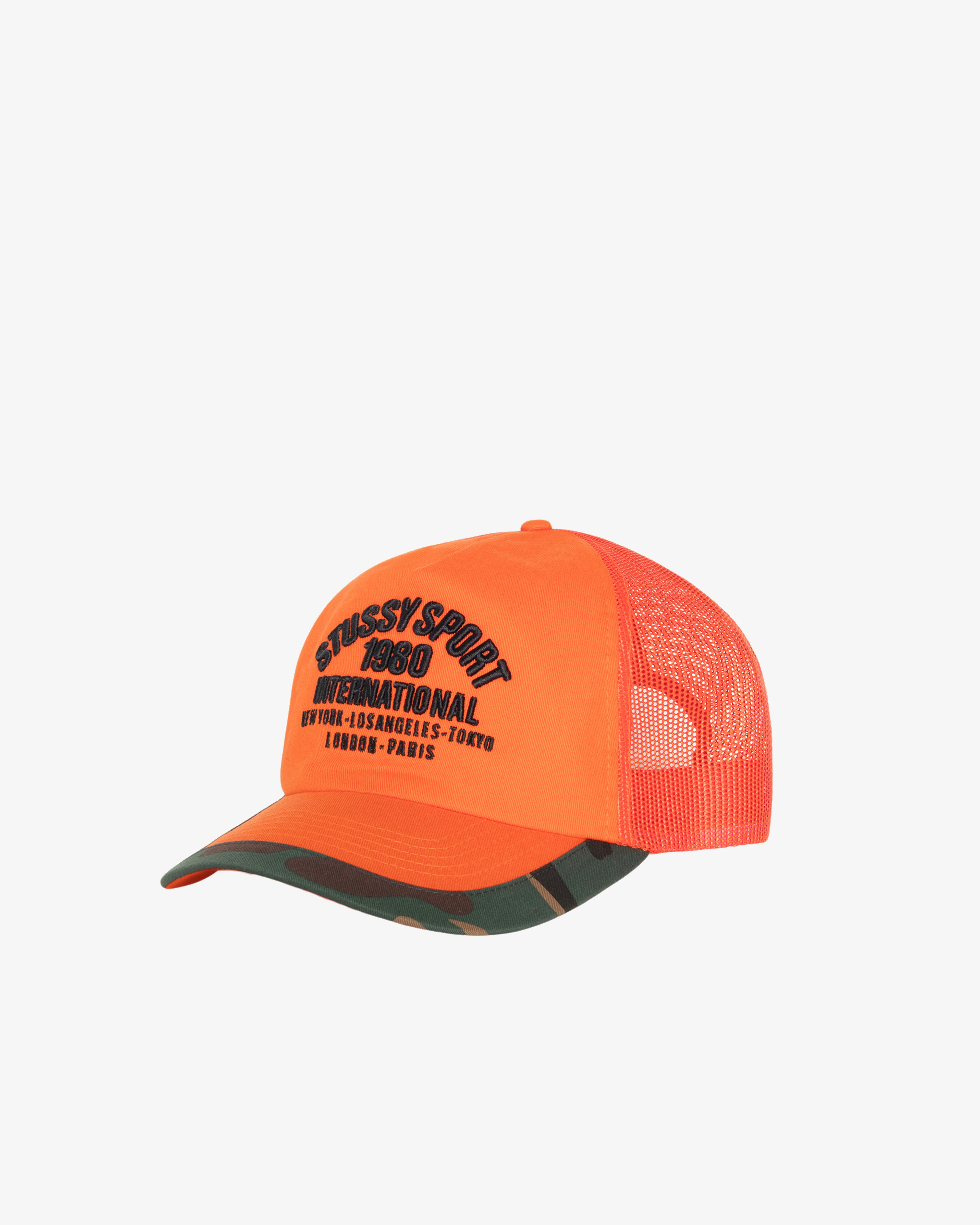 Stüssy - Men's Trucker International Cap - (Orange) - Image 2
