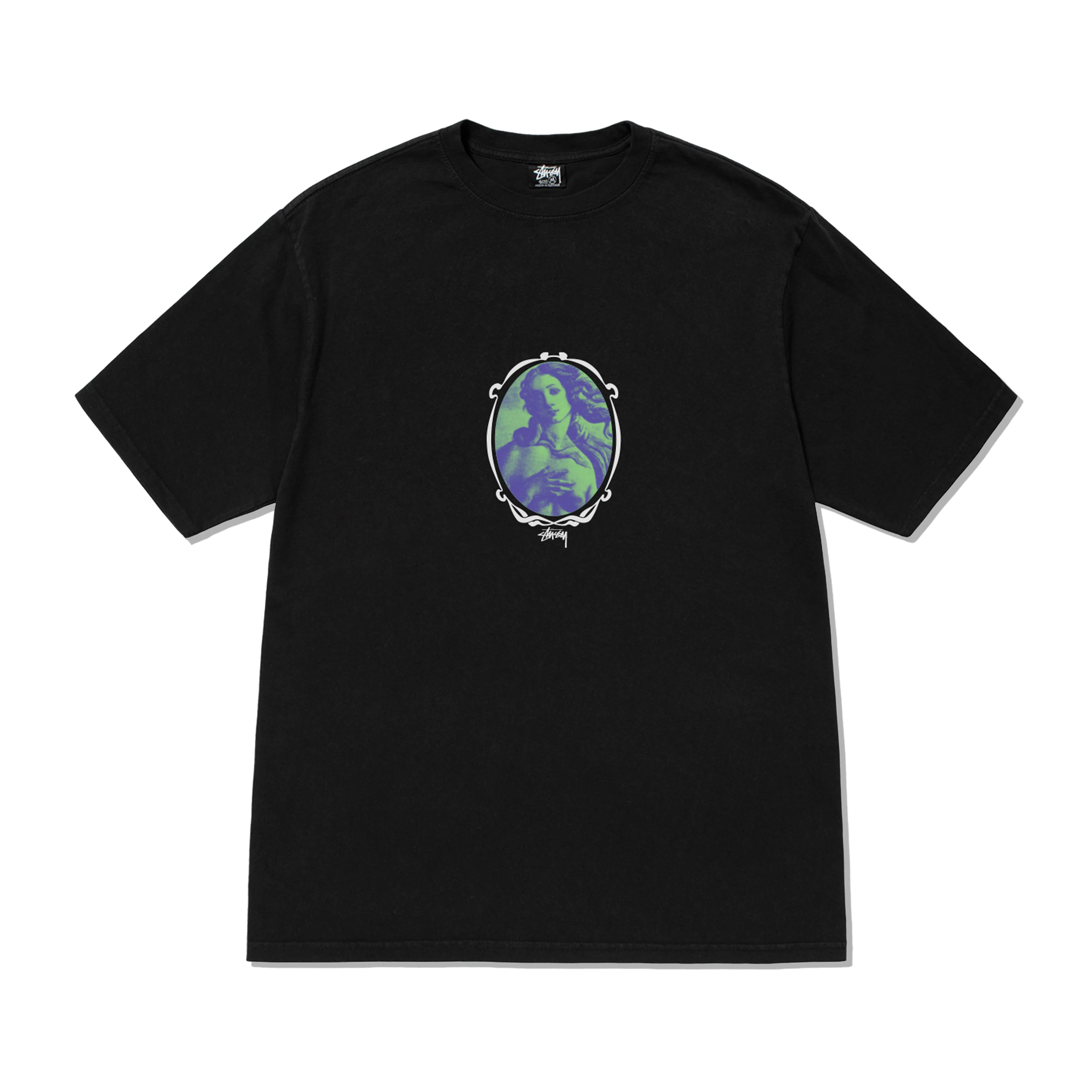 Stüssy - Men's Venus Oval Pig. Dyed T-Shirt - (Black)