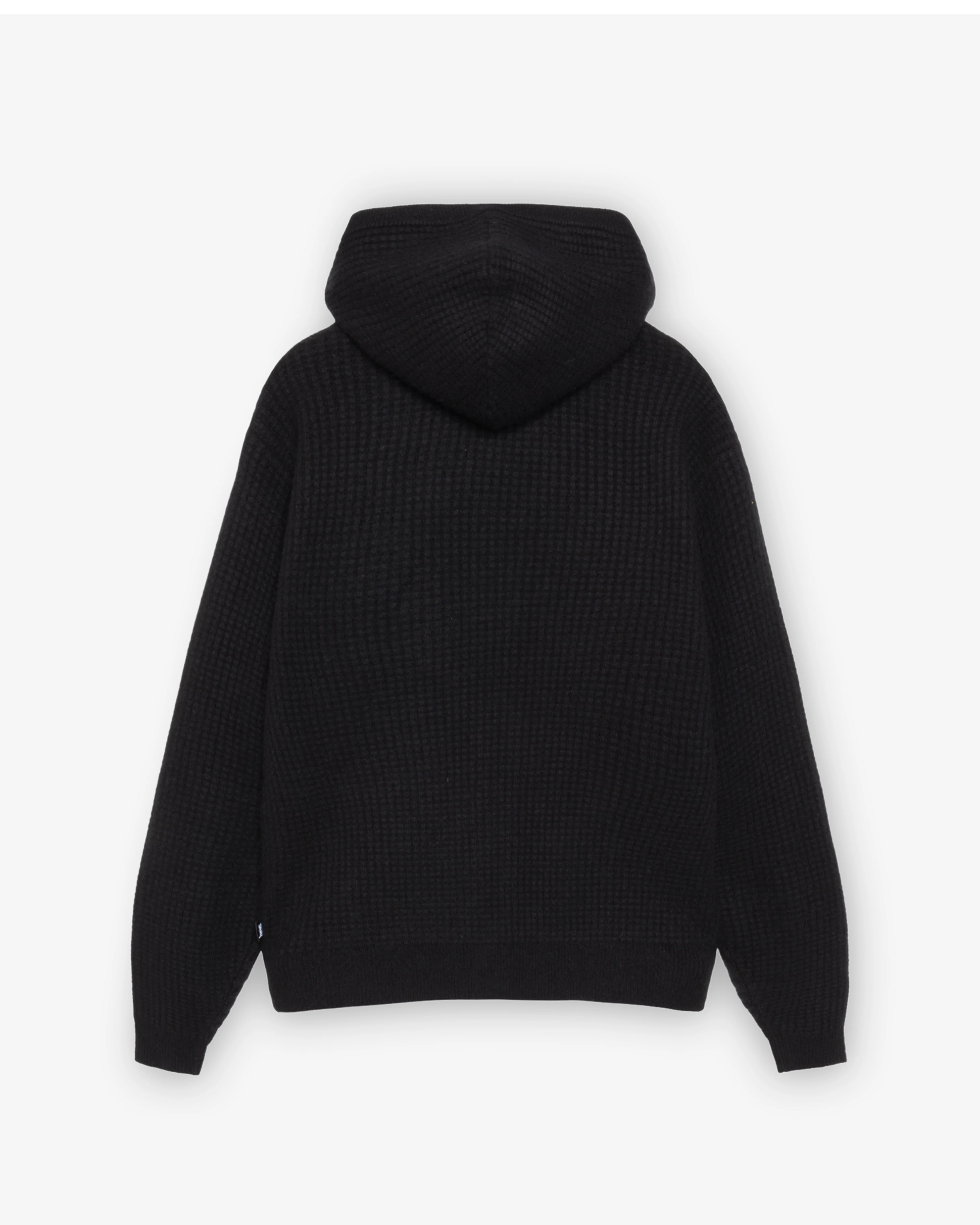 Stüssy - Men’s Waffle Cashmere Zip Hoodie - (Black) - Image 2