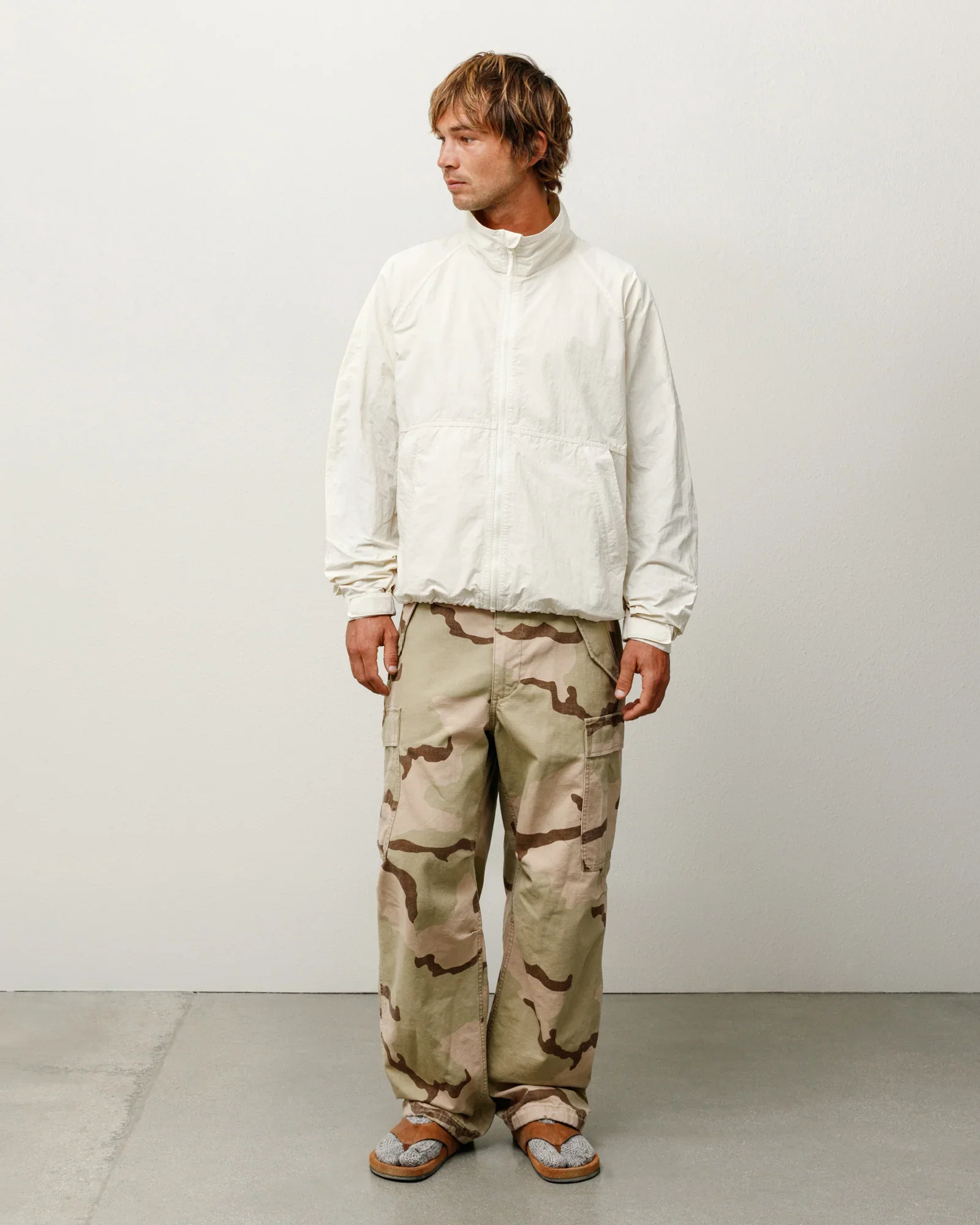 Stüssy - Men's Warm Up Jacket - (Bone) - Image 3