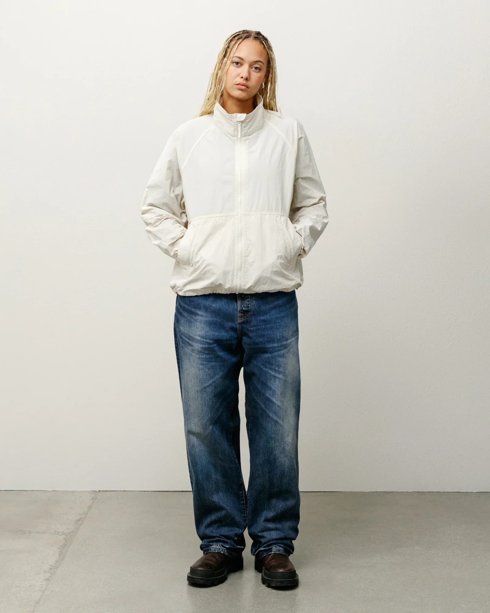 Stüssy - Men's Warm Up Jacket - (Bone) - Image 4