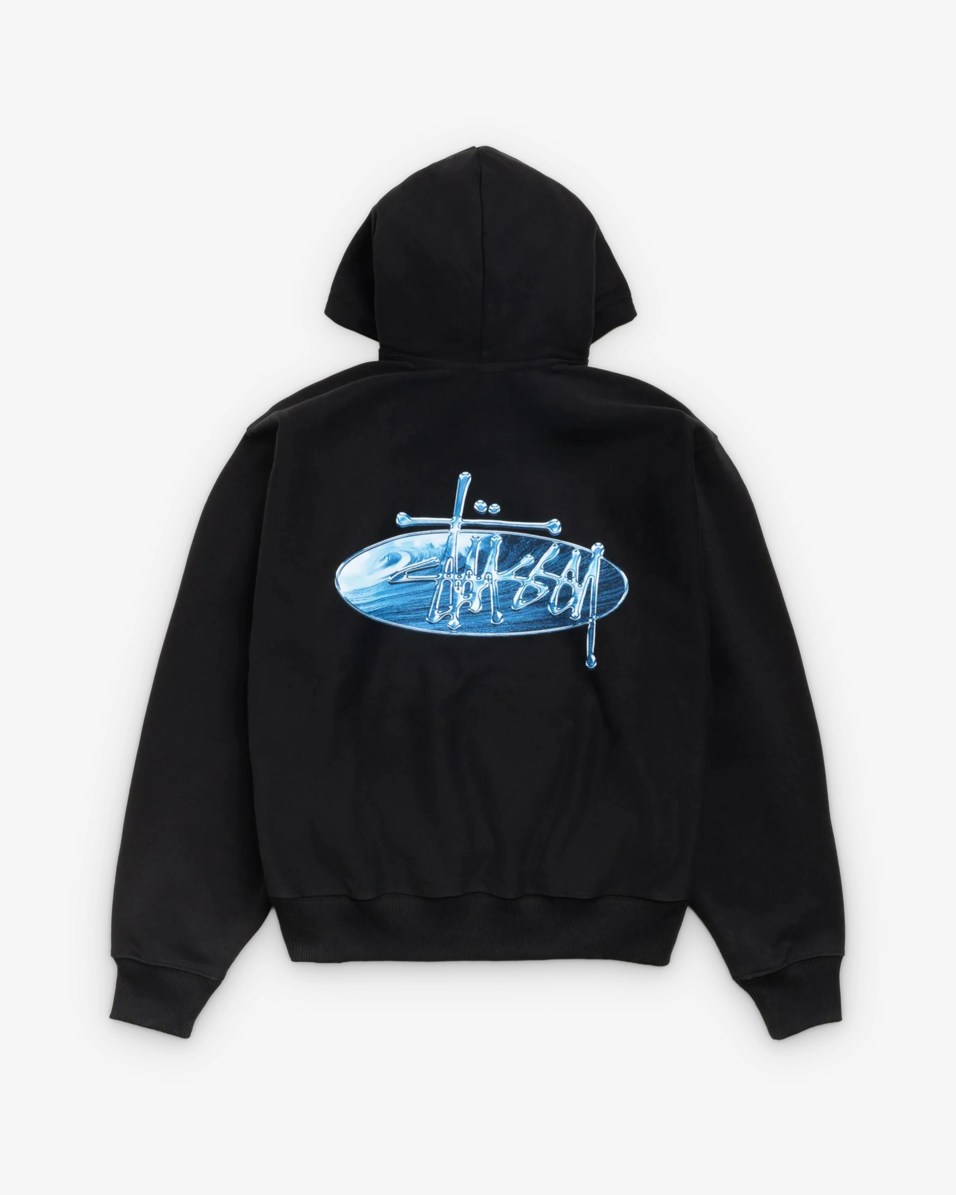 Stüssy - Men's Wave Oval Hood - (Black) - Image 2