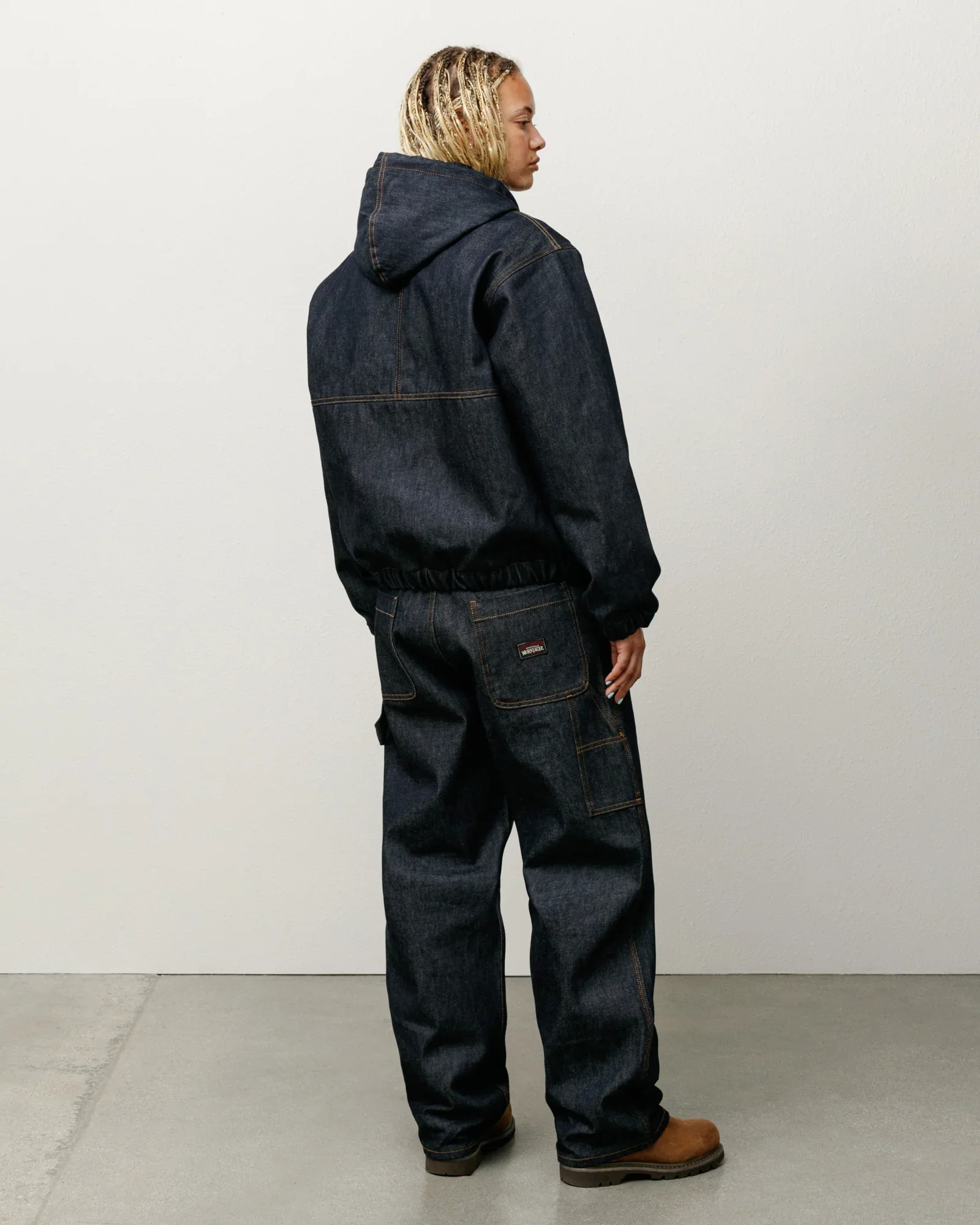 Stüssy - Men's Insulated Work Jacket Denim - (Raw Indigo) - Image 5