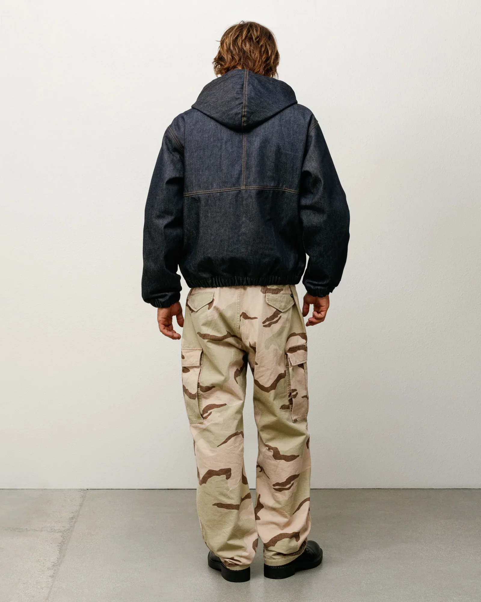Stüssy - Men's Insulated Work Jacket Denim - (Raw Indigo) - Image 7