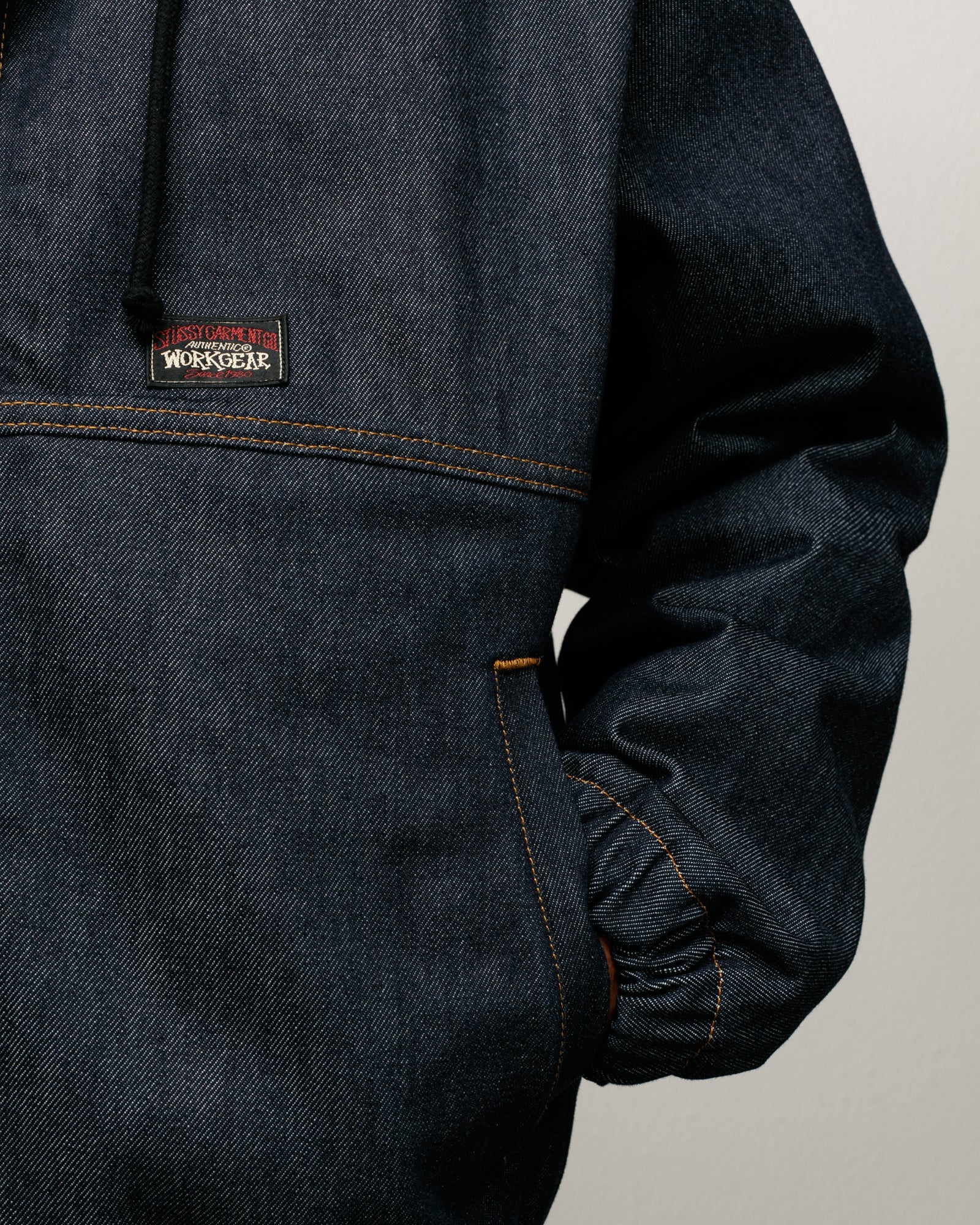 Stüssy - Men's Insulated Work Jacket Denim - (Raw Indigo) - Image 8