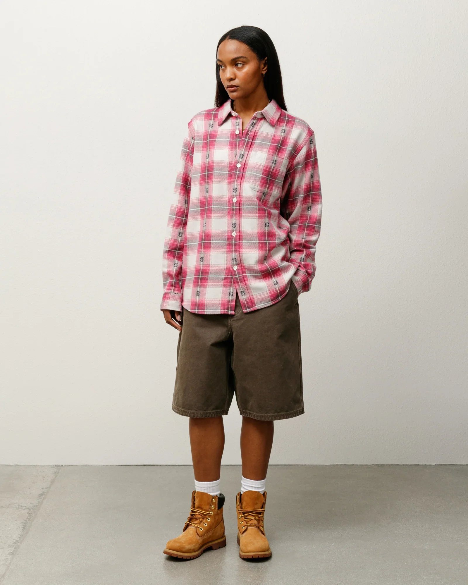 Stüssy - Men's Work Short Washed Canvas - (Brown) - Image 6
