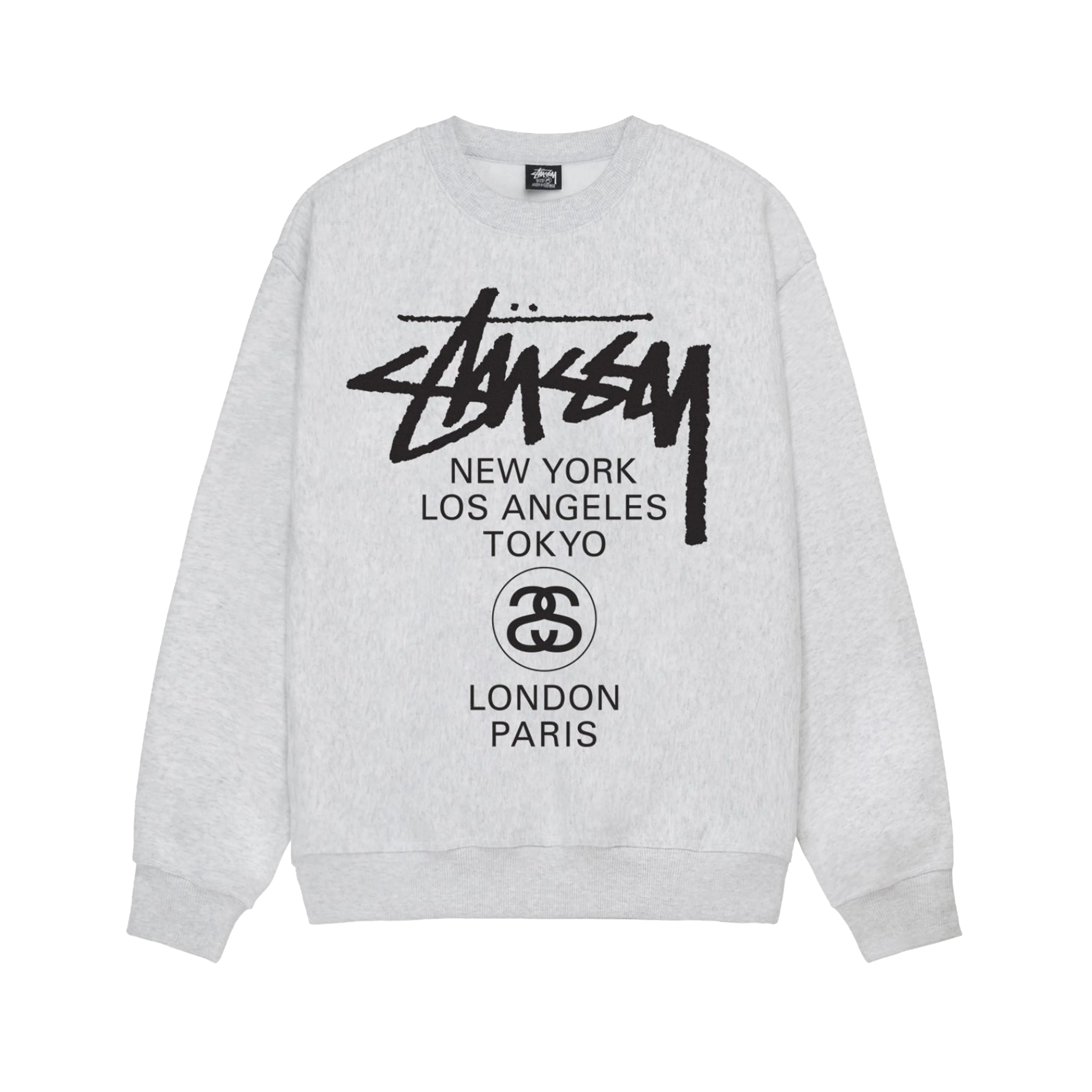 Stüssy - Men's World Tour Crew - (Ash Heather)