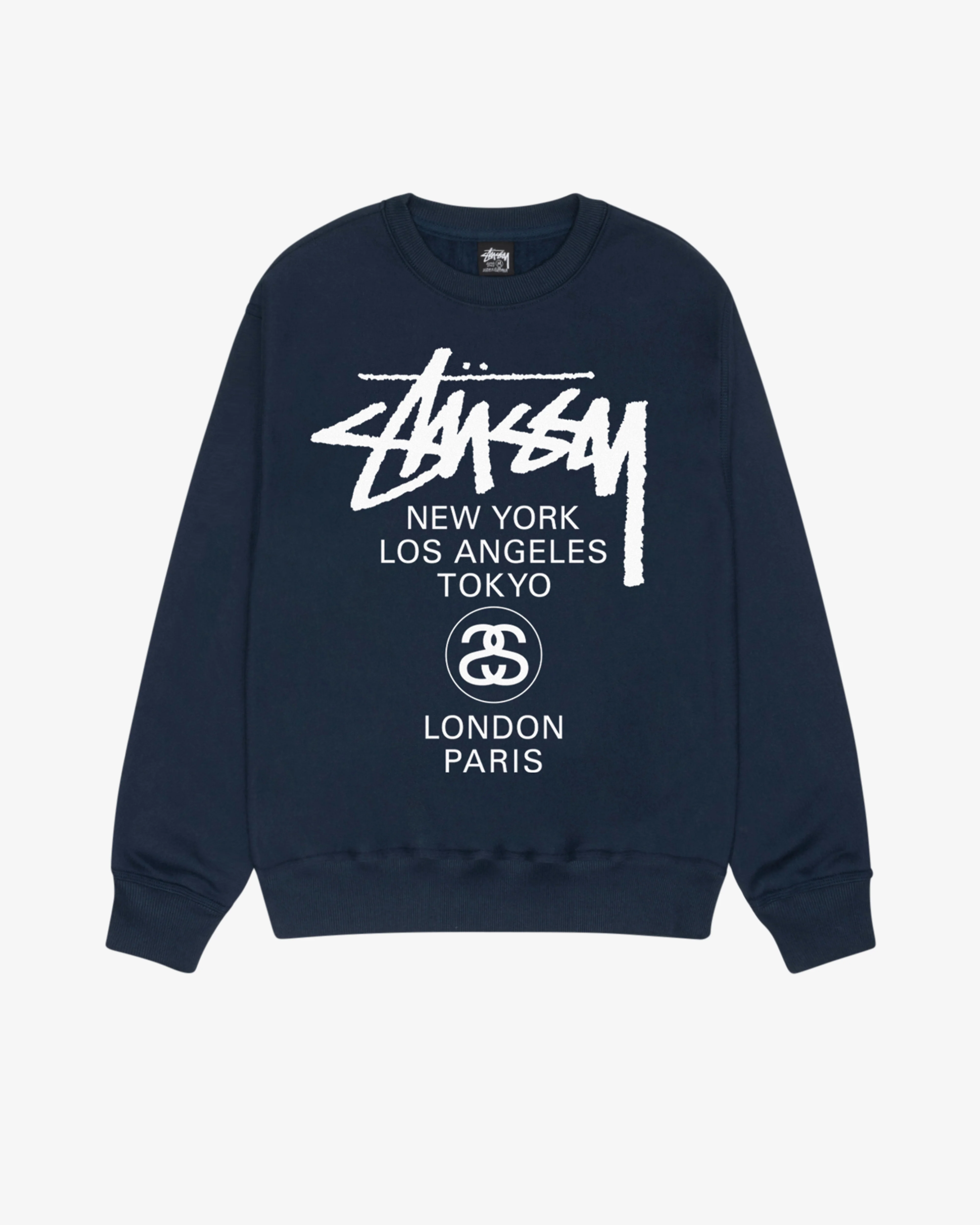 Stüssy - Men's World Tour Crew - (Navy)