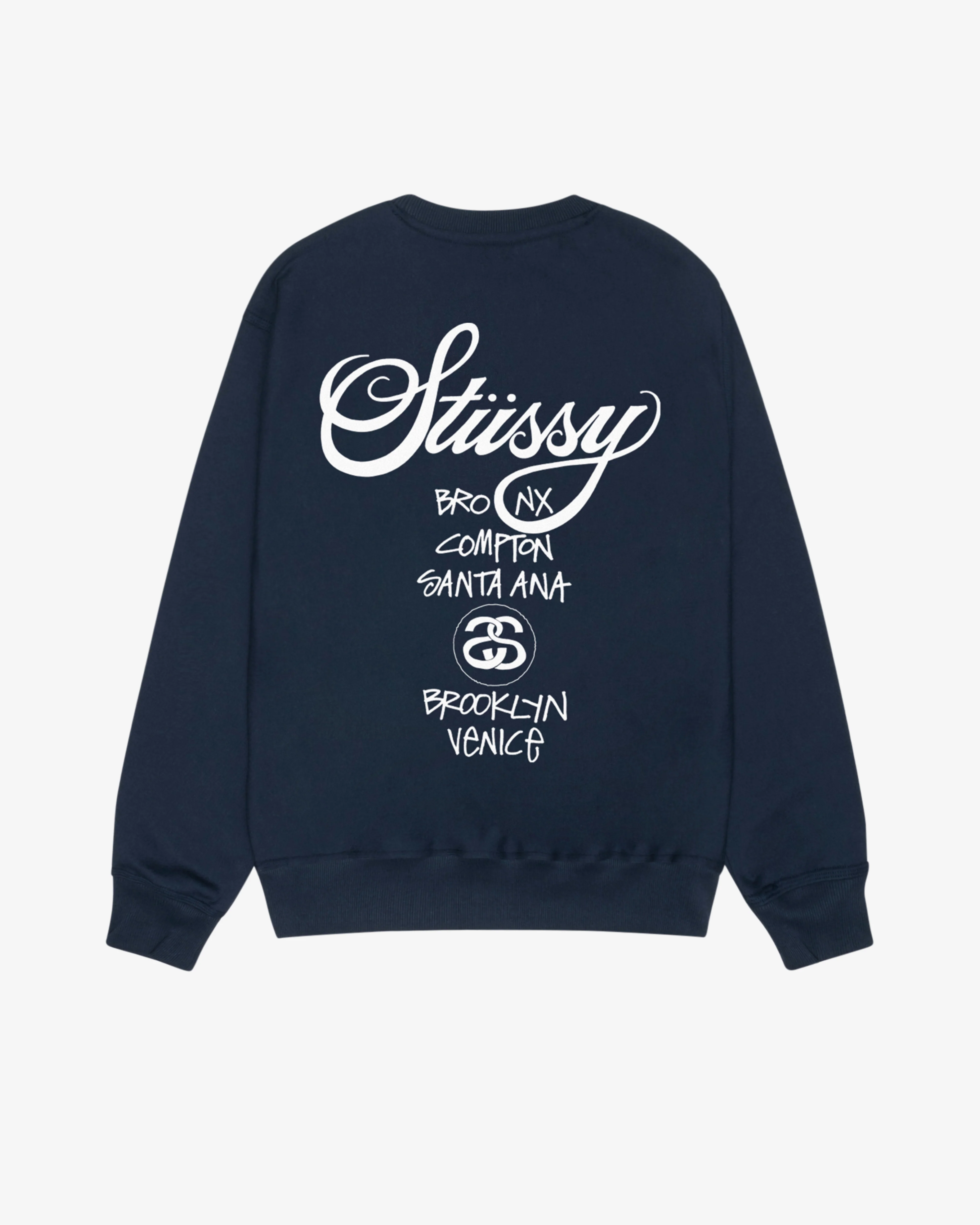 Stüssy - Men's World Tour Crew - (Navy) - Image 2