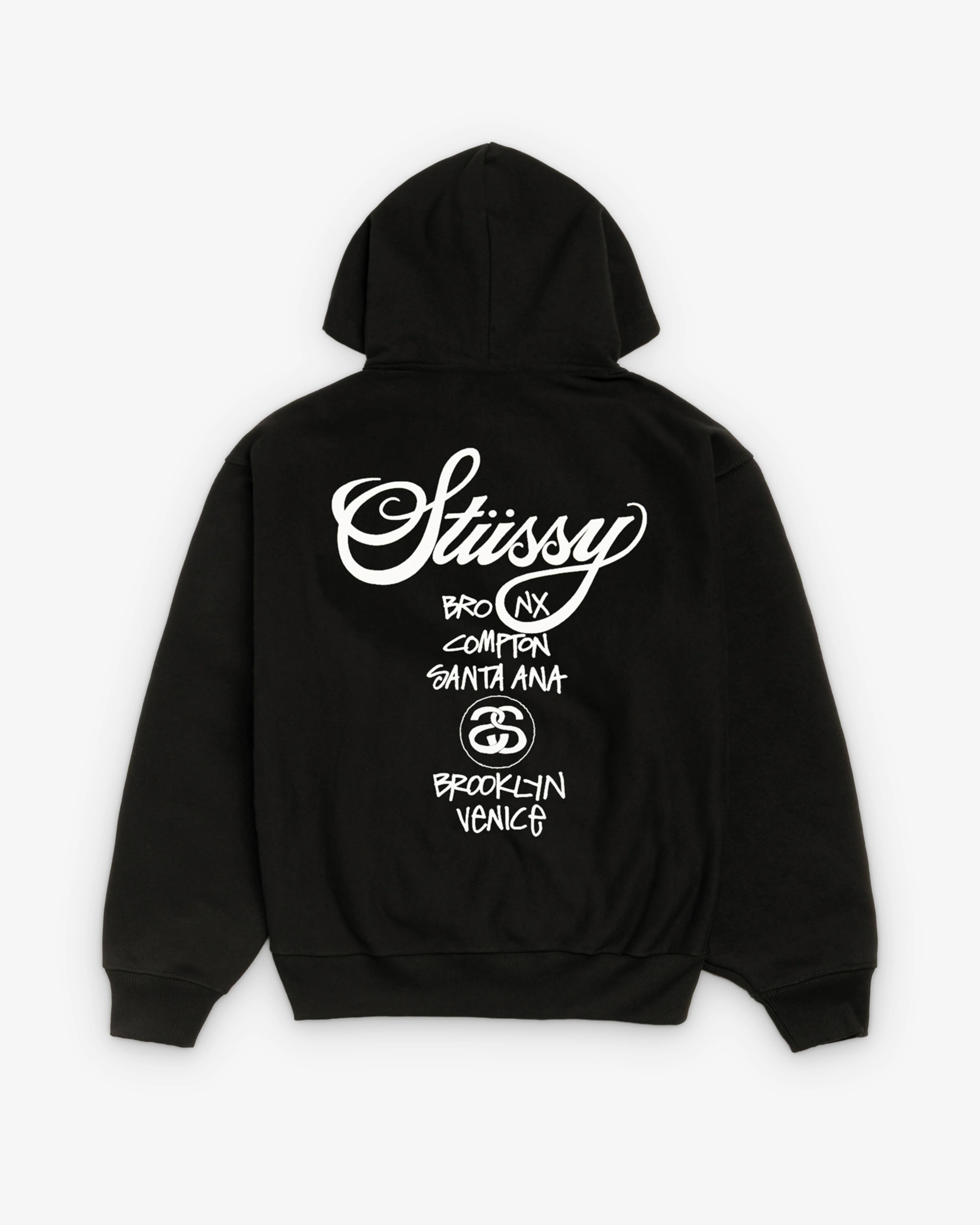 Stüssy - Men's World Tour Hoodie - (Black) - Image 2