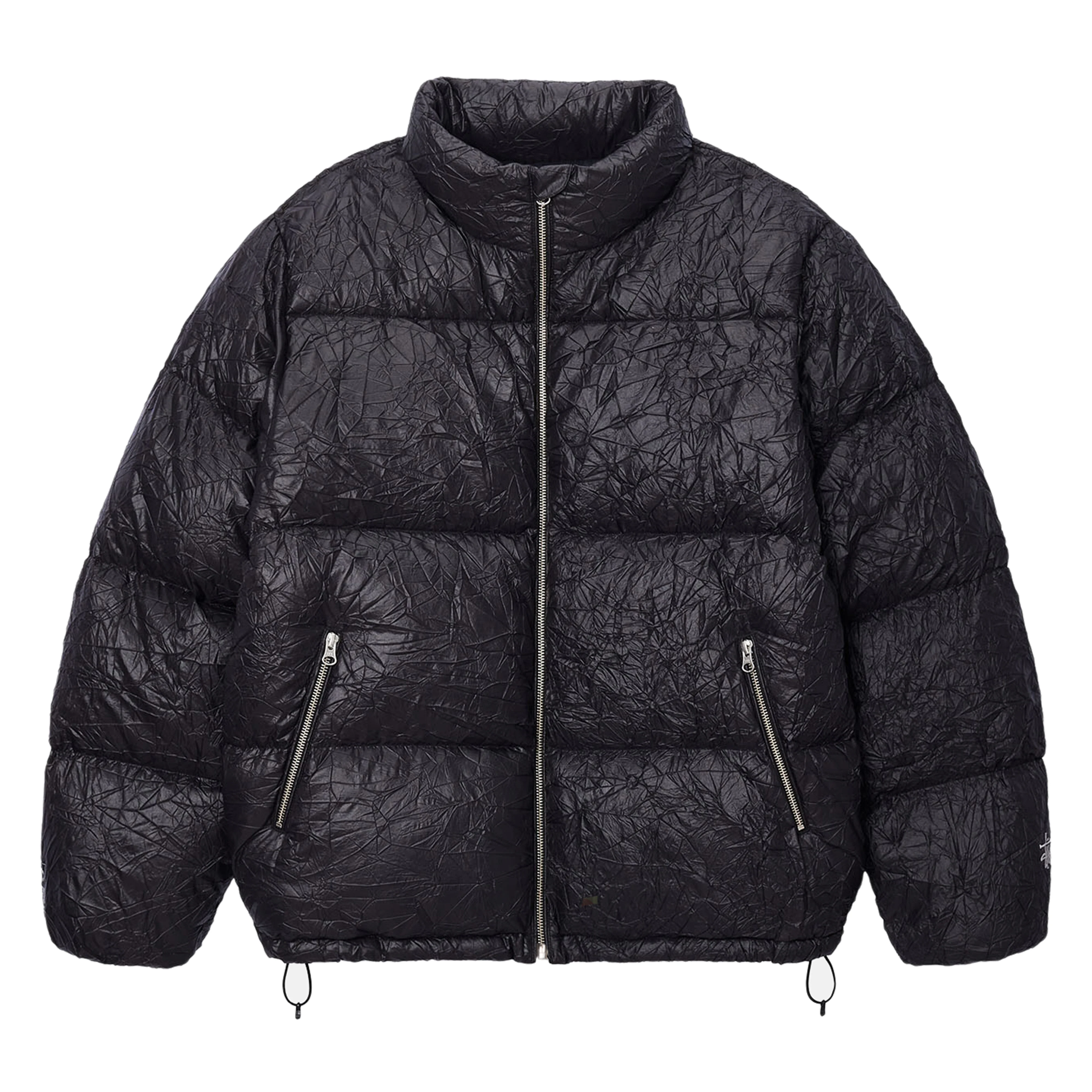 Stüssy - Men's Wrinkled Nylon Down Puffer - (Black)