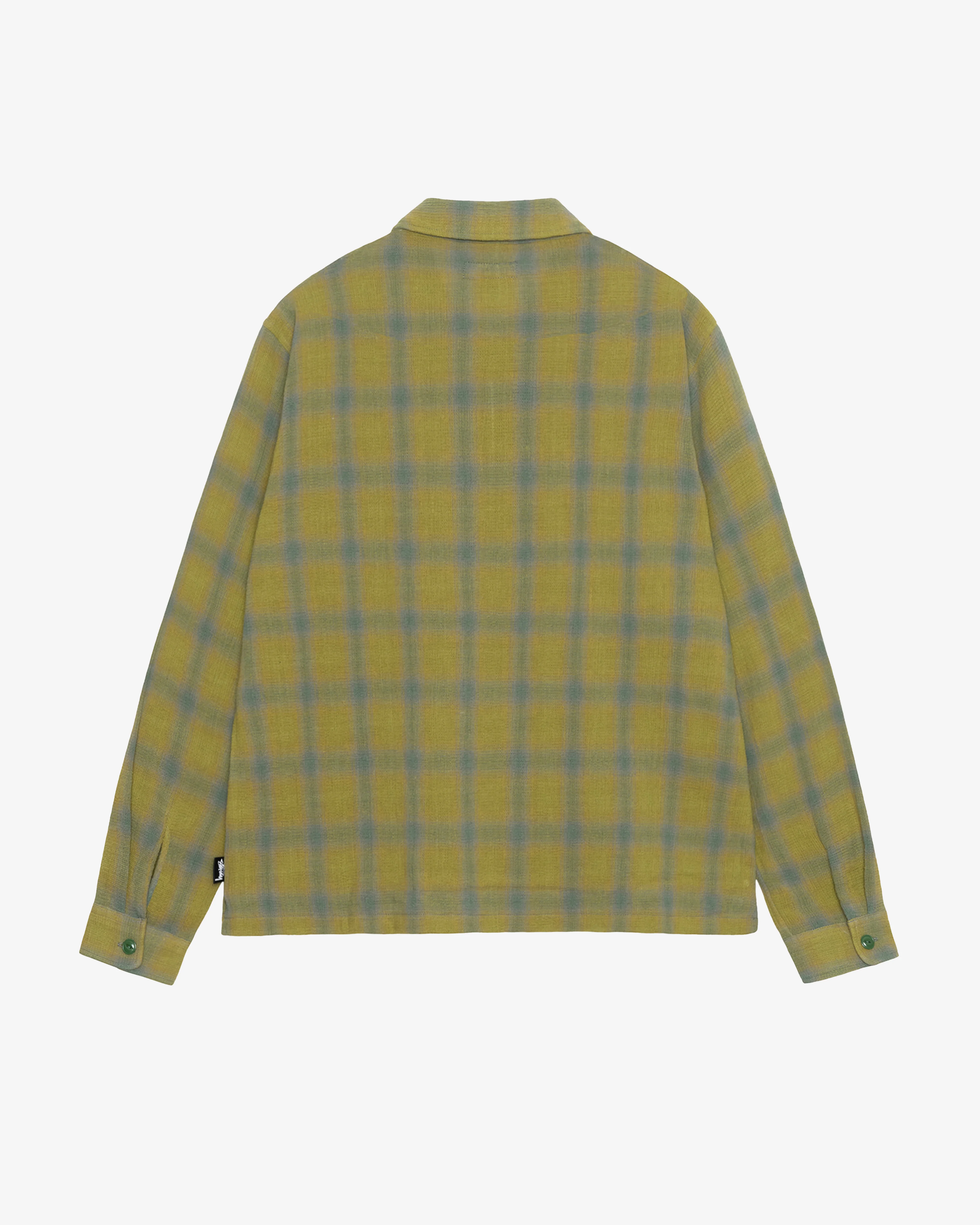 Stussy - Men's Zip Shirt Twisted Yarn Plaid - (Green) - Image 2