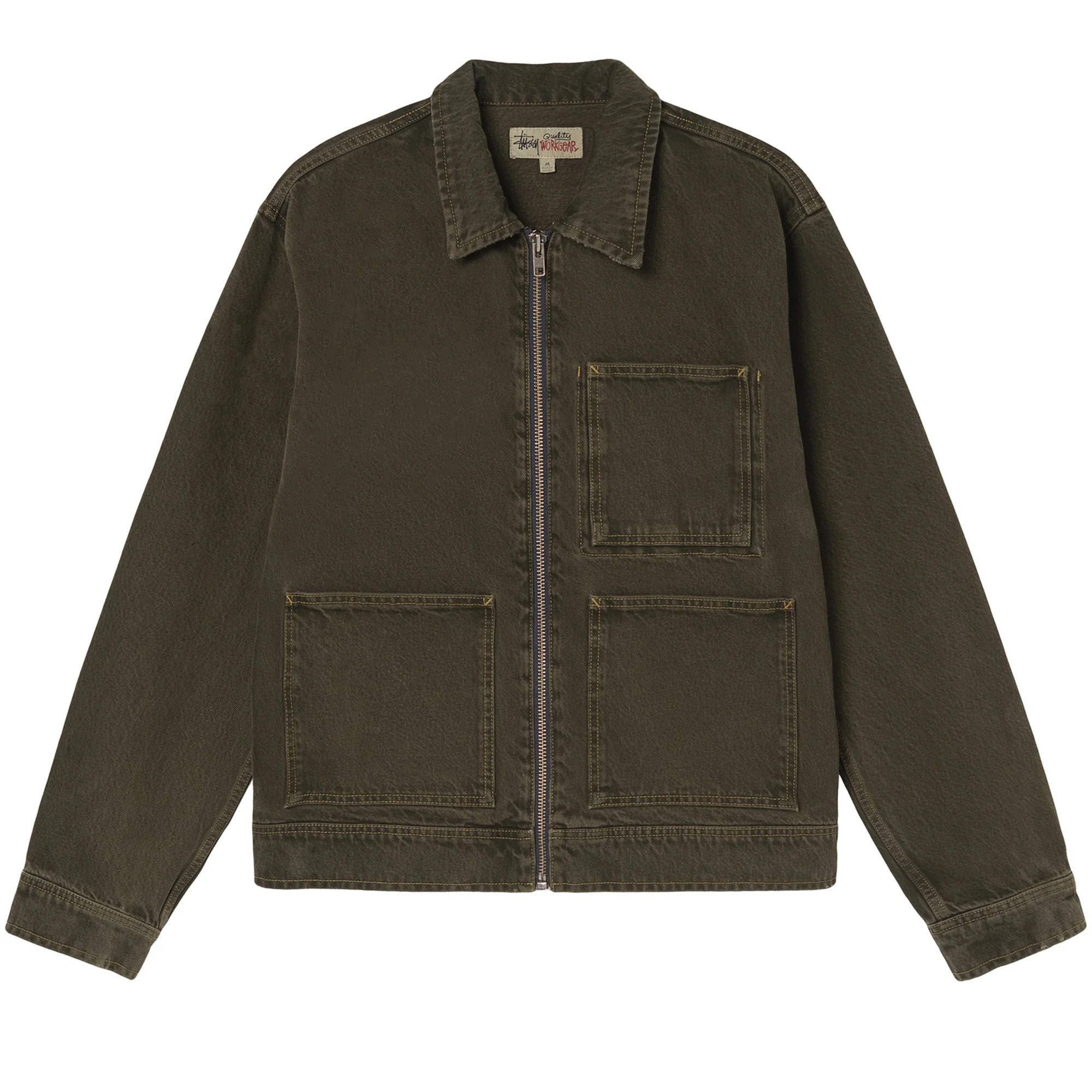 Stüssy - Denim Zip Work Jacket - (Olive)