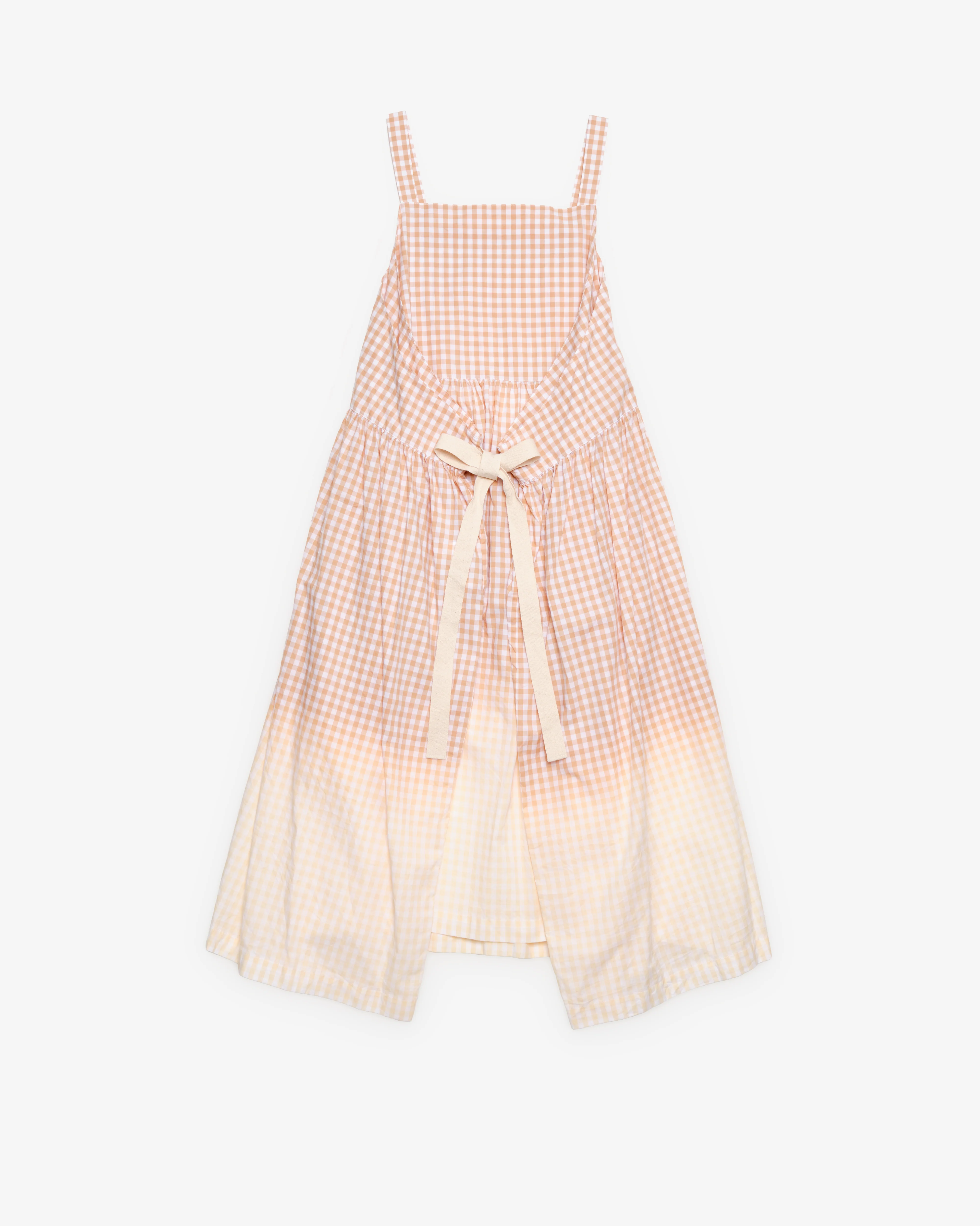 Tao - Women's Gingham Dress - (Beige/White) - Image 2