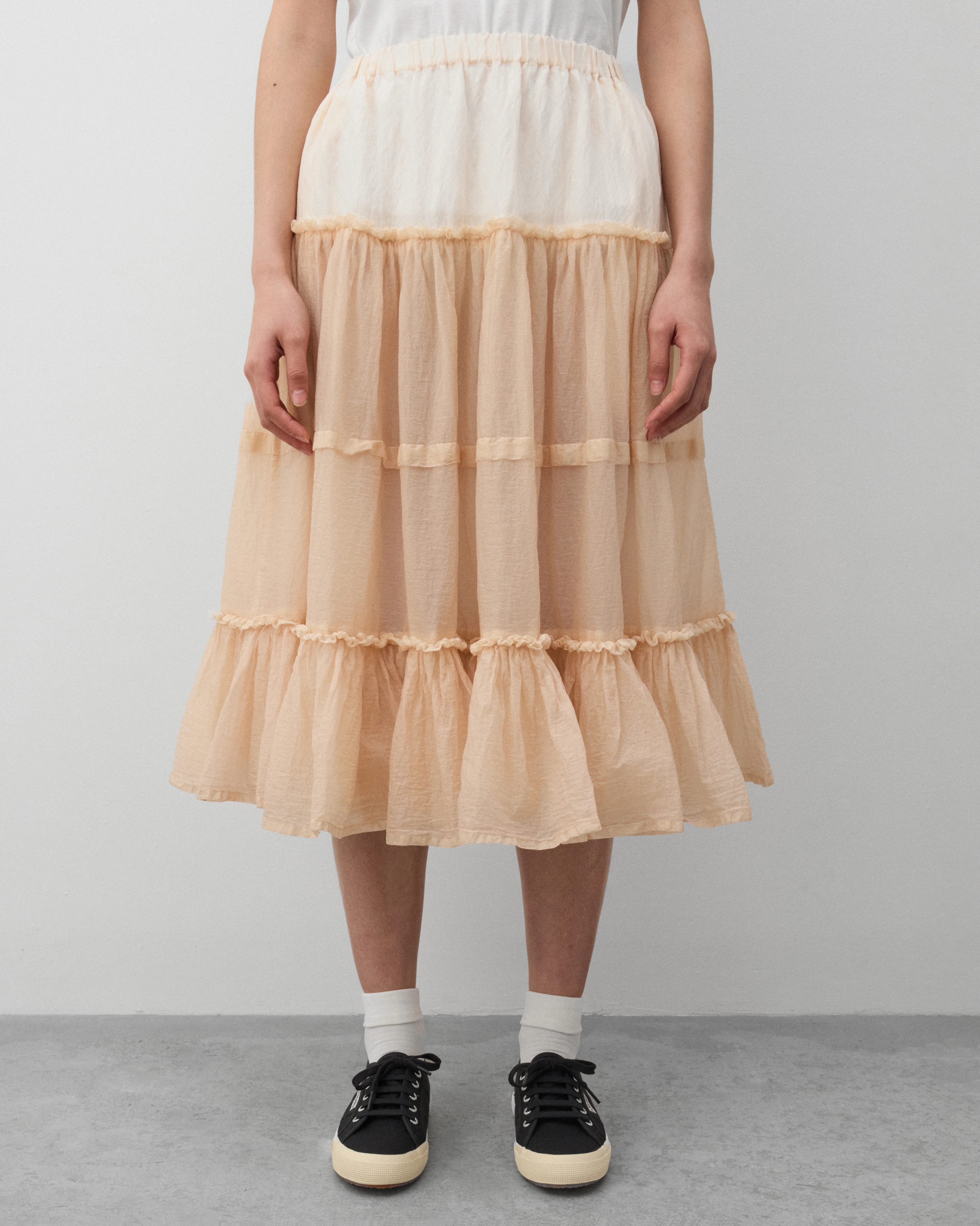 Tao - Women's Tiered Ruffle Skirt - (Pink) - Image 3