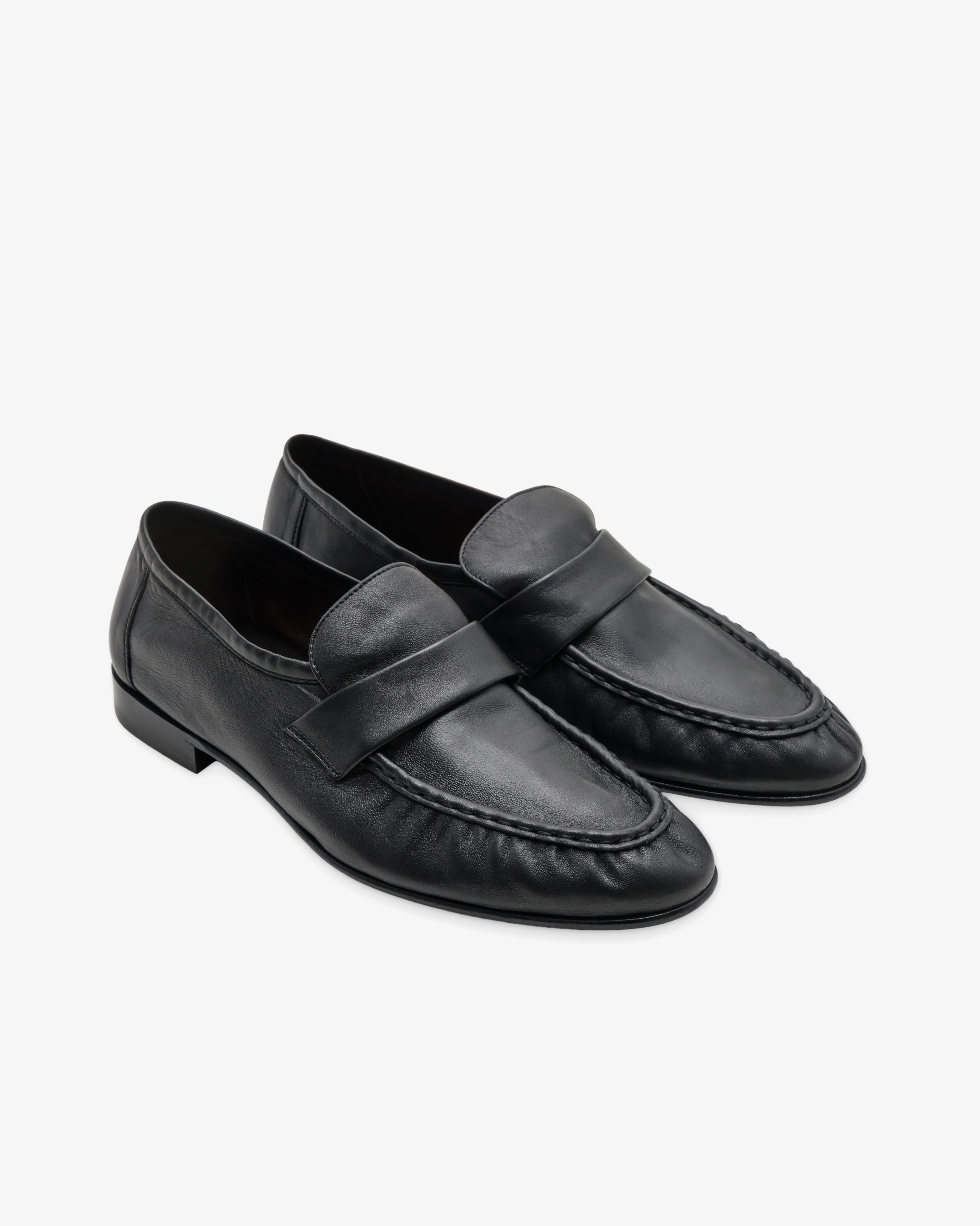 The Row - Men's Soft Loafer - (Black) - Image 2