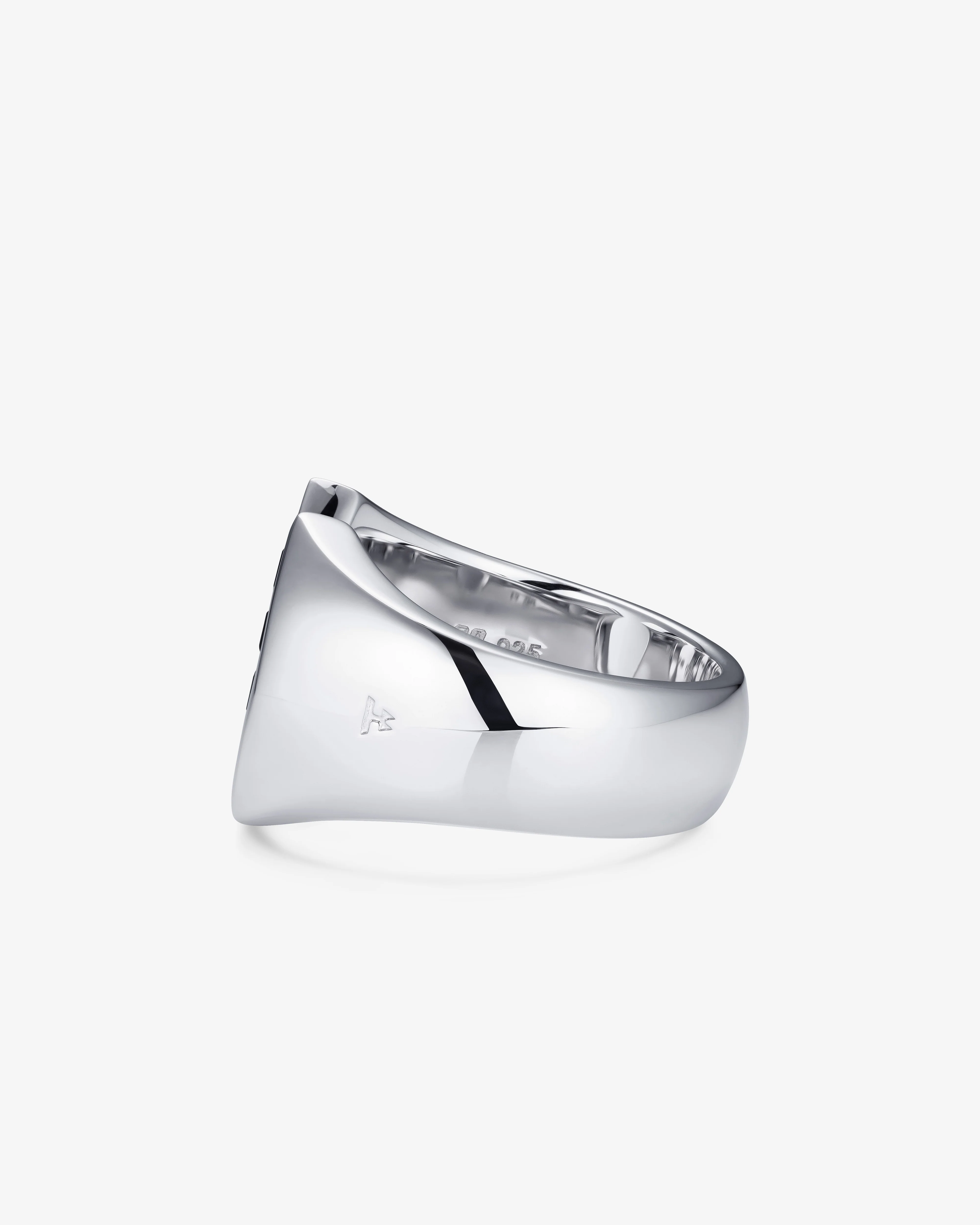Tom Wood - Felix Ring Black Spinel - (Silver) - Image 2
