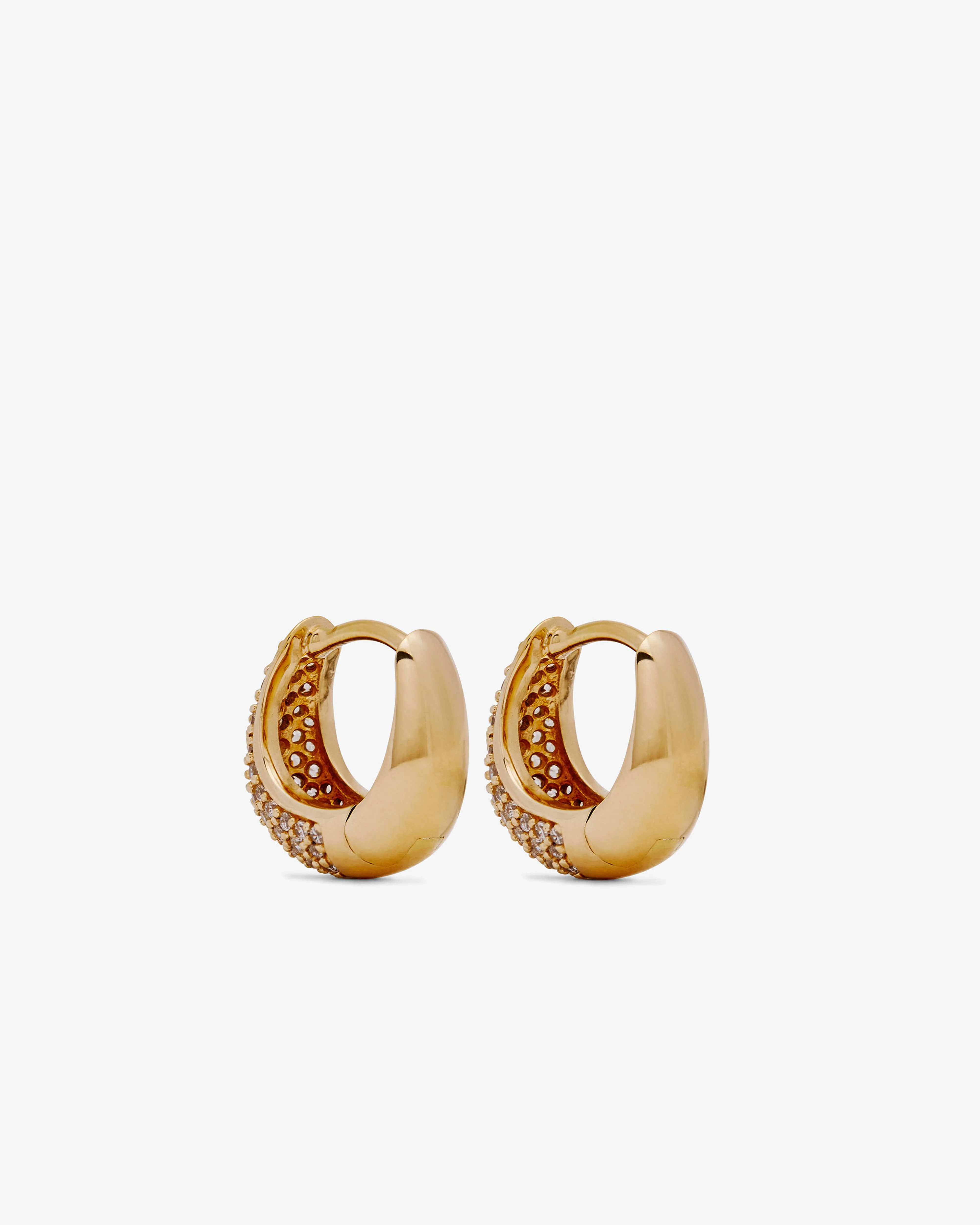Tom Wood - Ice Huggies Pave Gold - (Yellow Gold) - Image 2