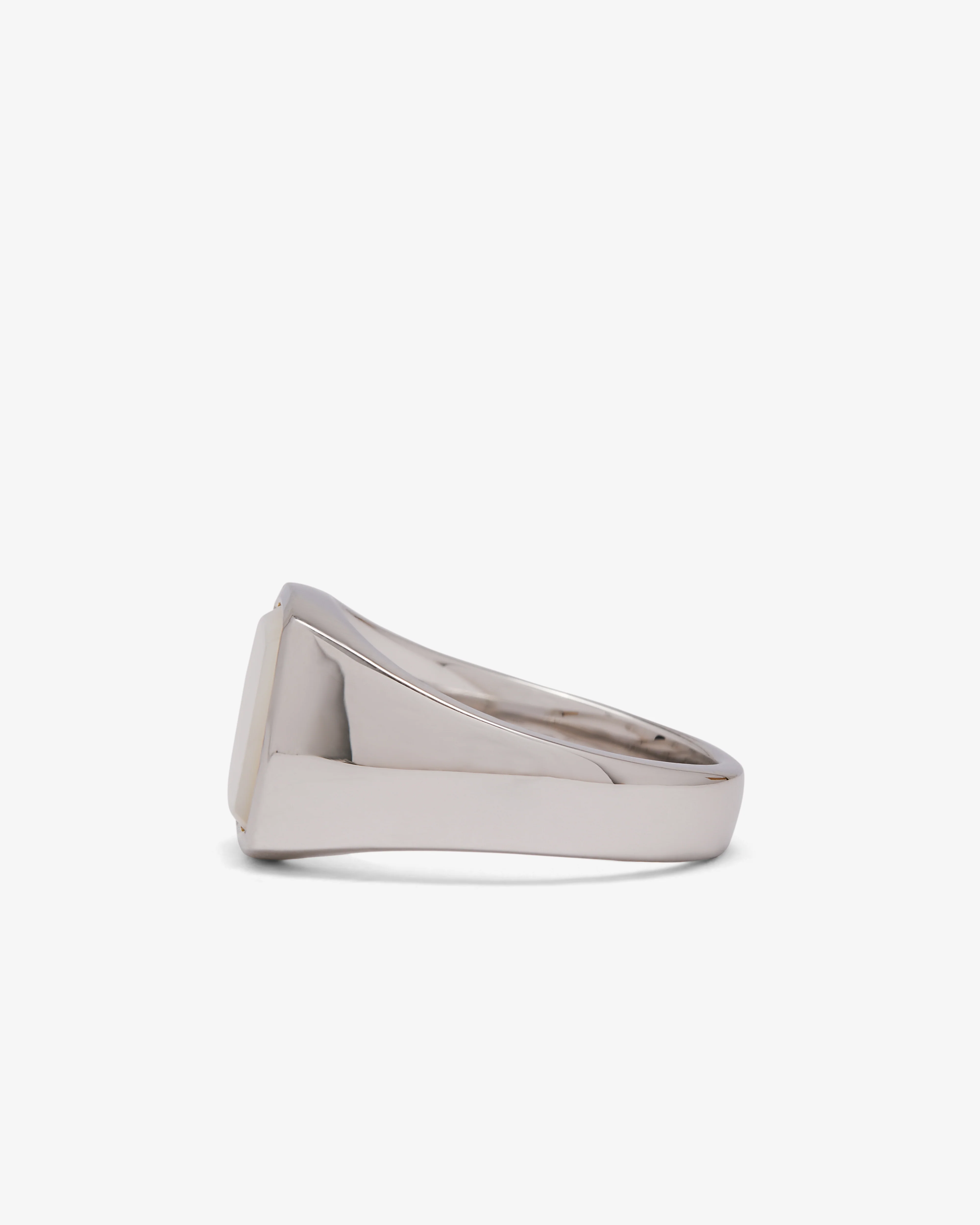 Tom Wood - Kay Ring White Mother of Pearl - (Sterling Silver) - Image 2