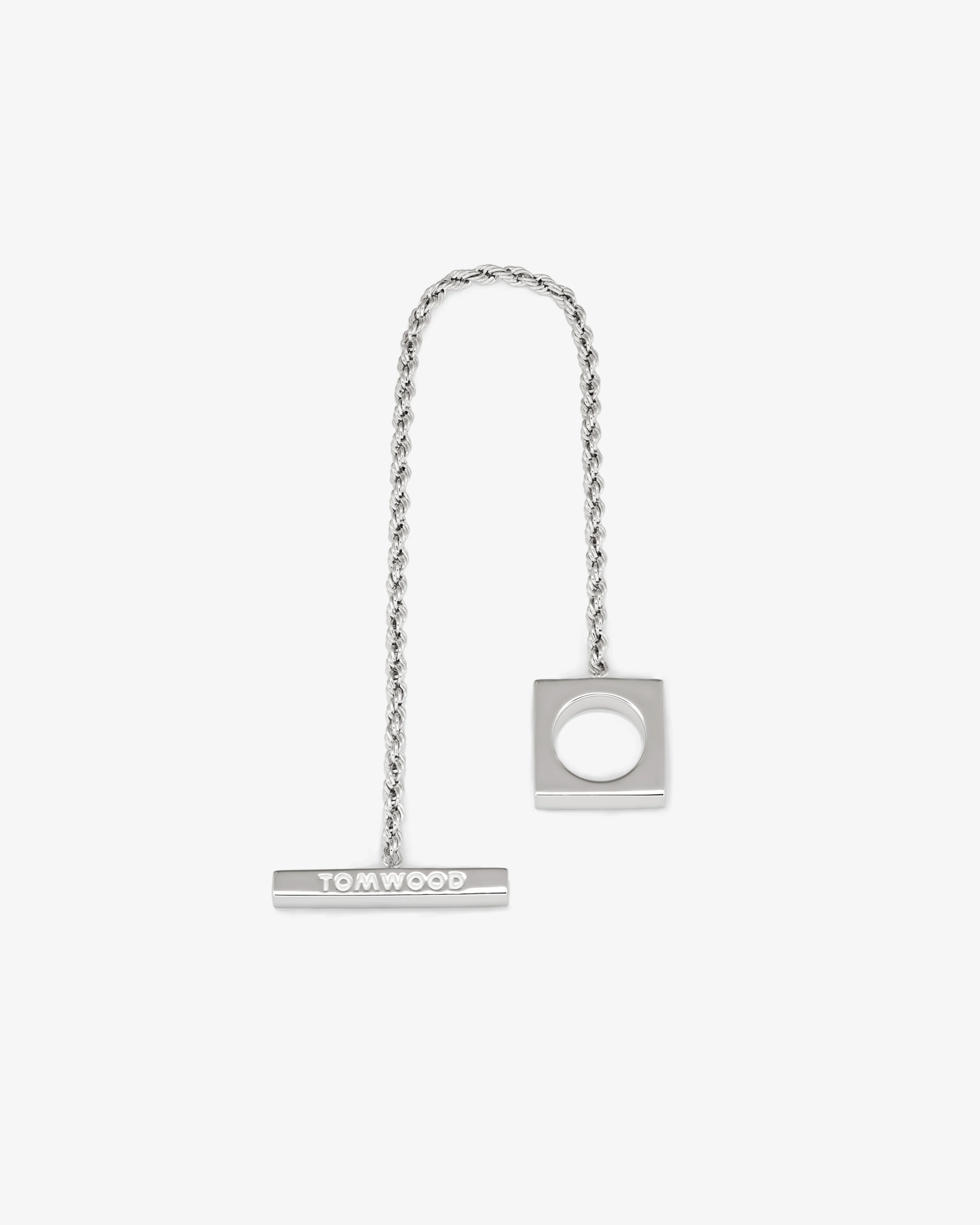 Tom Wood - Women's Square Rope Bracelet - (Silver) - Image 2