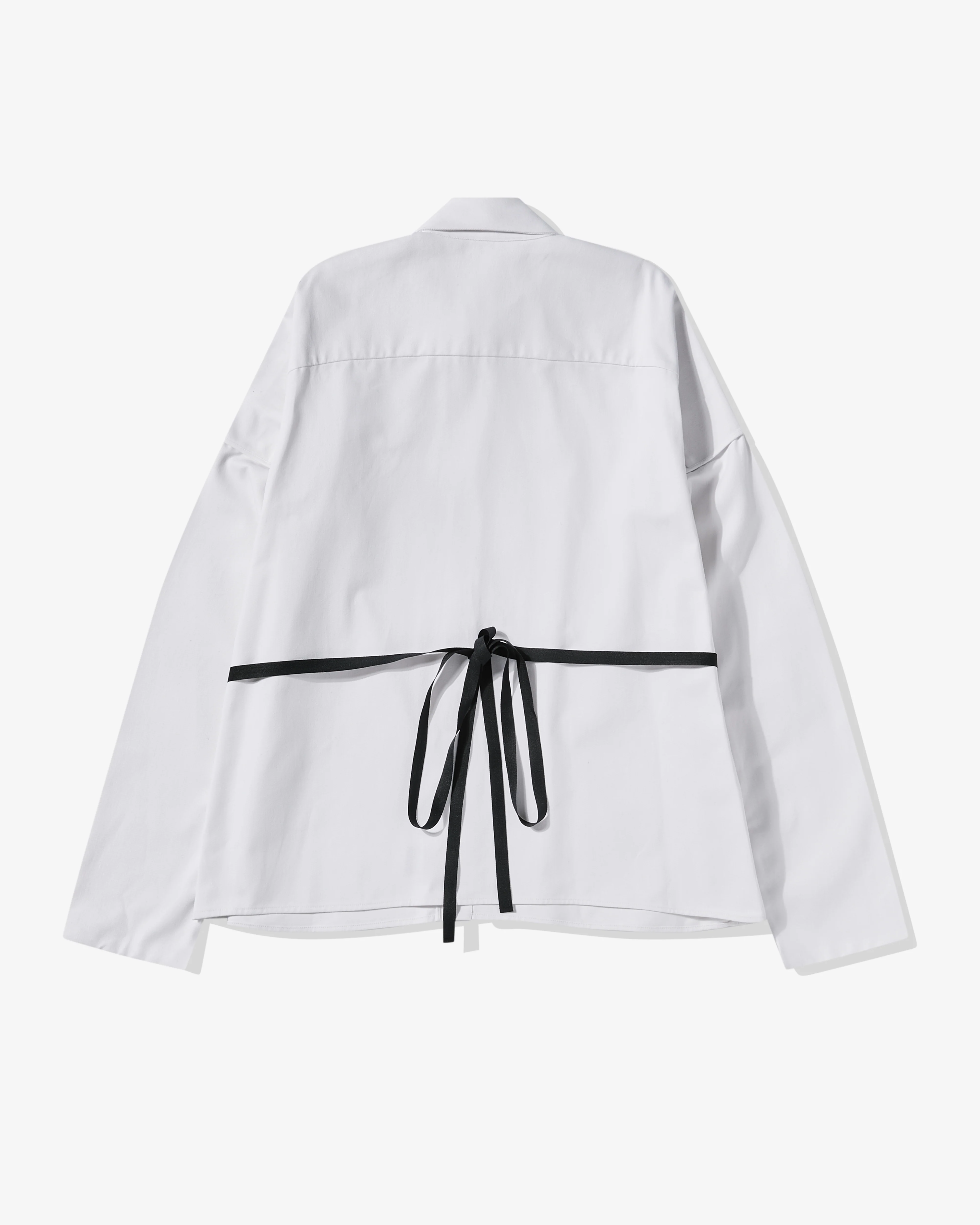Torisheju - Women's Square Long Sleeve Tye Shirt - (White) - Image 2