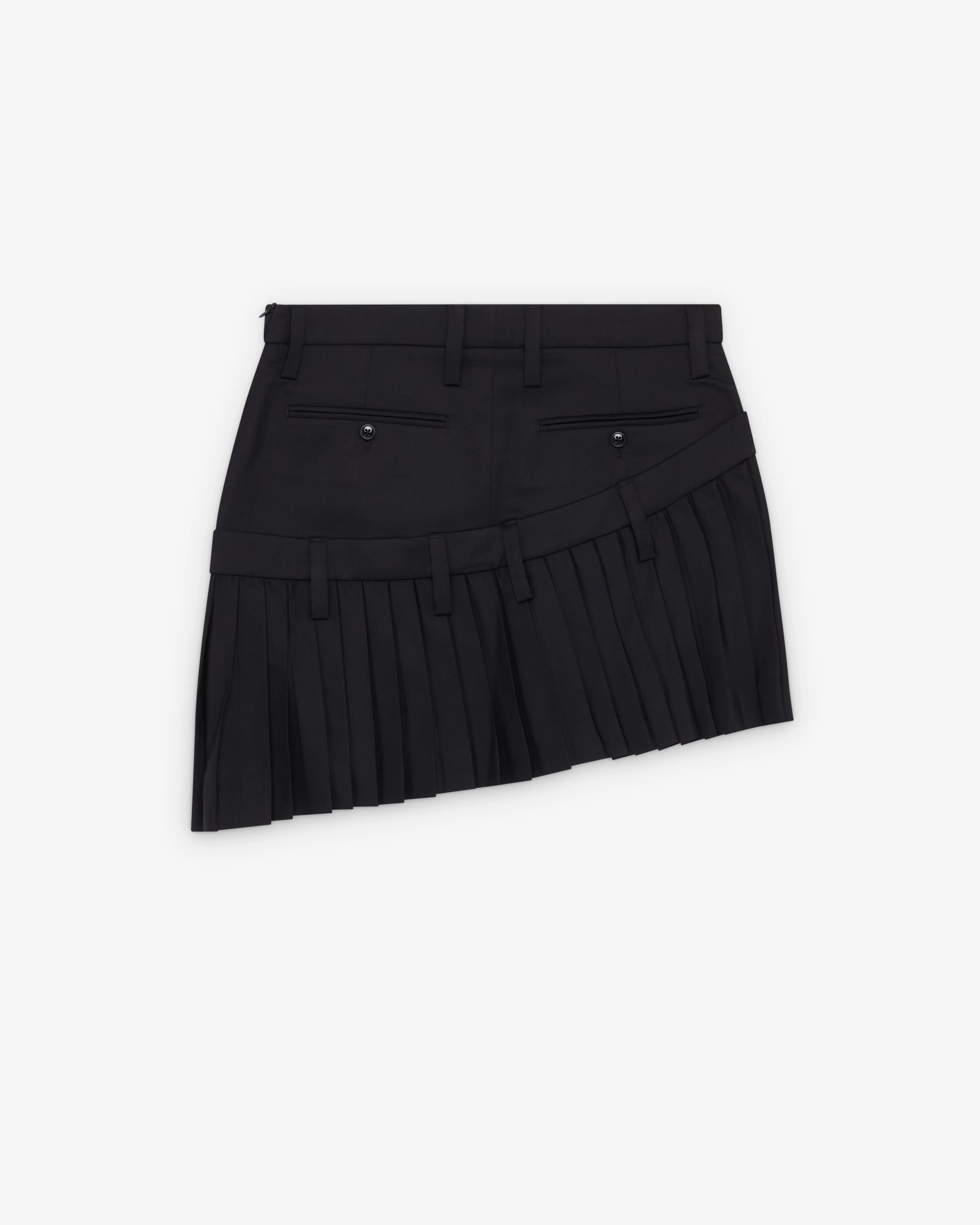 Torishéju - Women's Double Pleated Mini Skirt - (Black) - Image 2