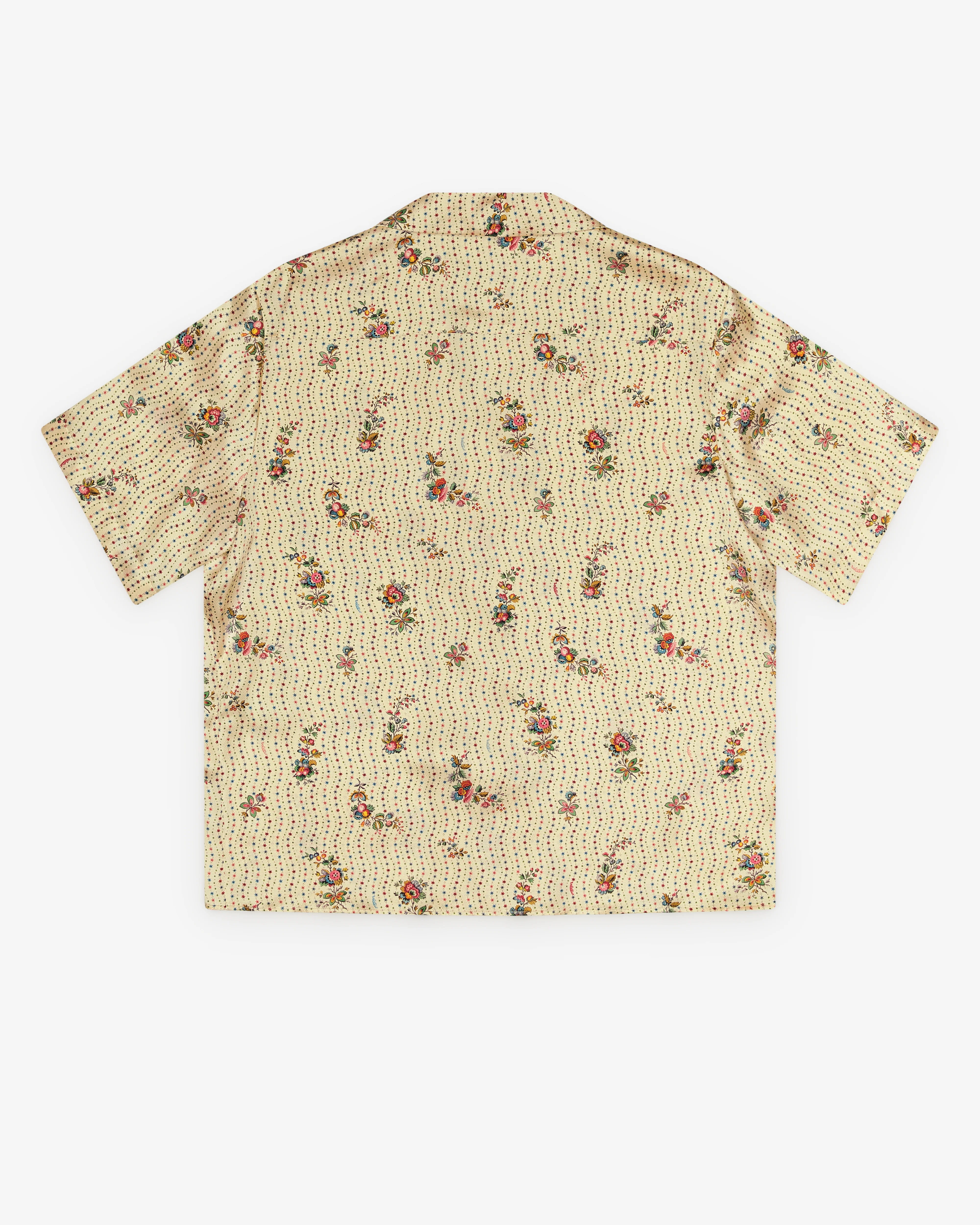 Valentino - Men's Silk Bowling Shirt - (Butter) - Image 2