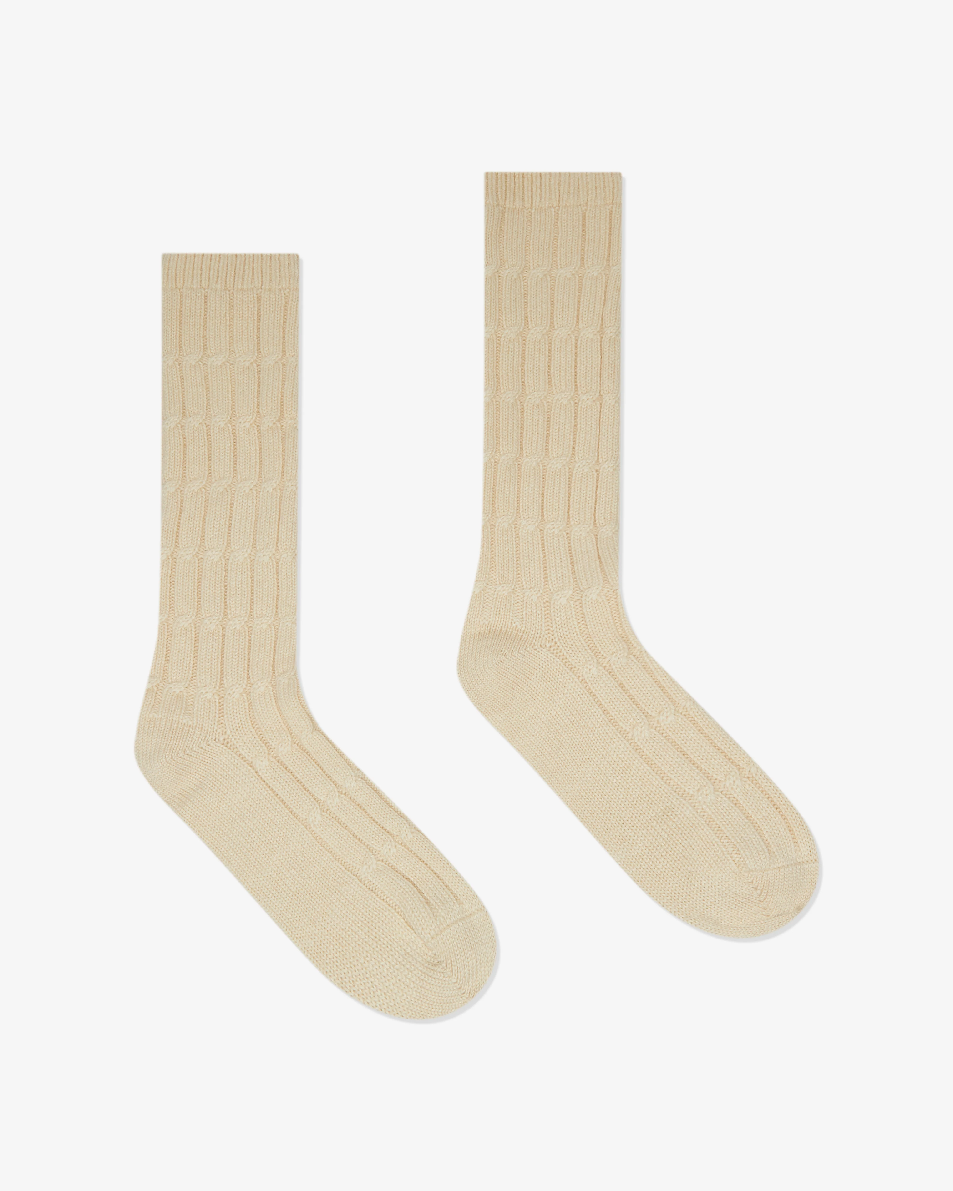 Valentino - Men's Cashmere Socks - (Ivory) - Image 2