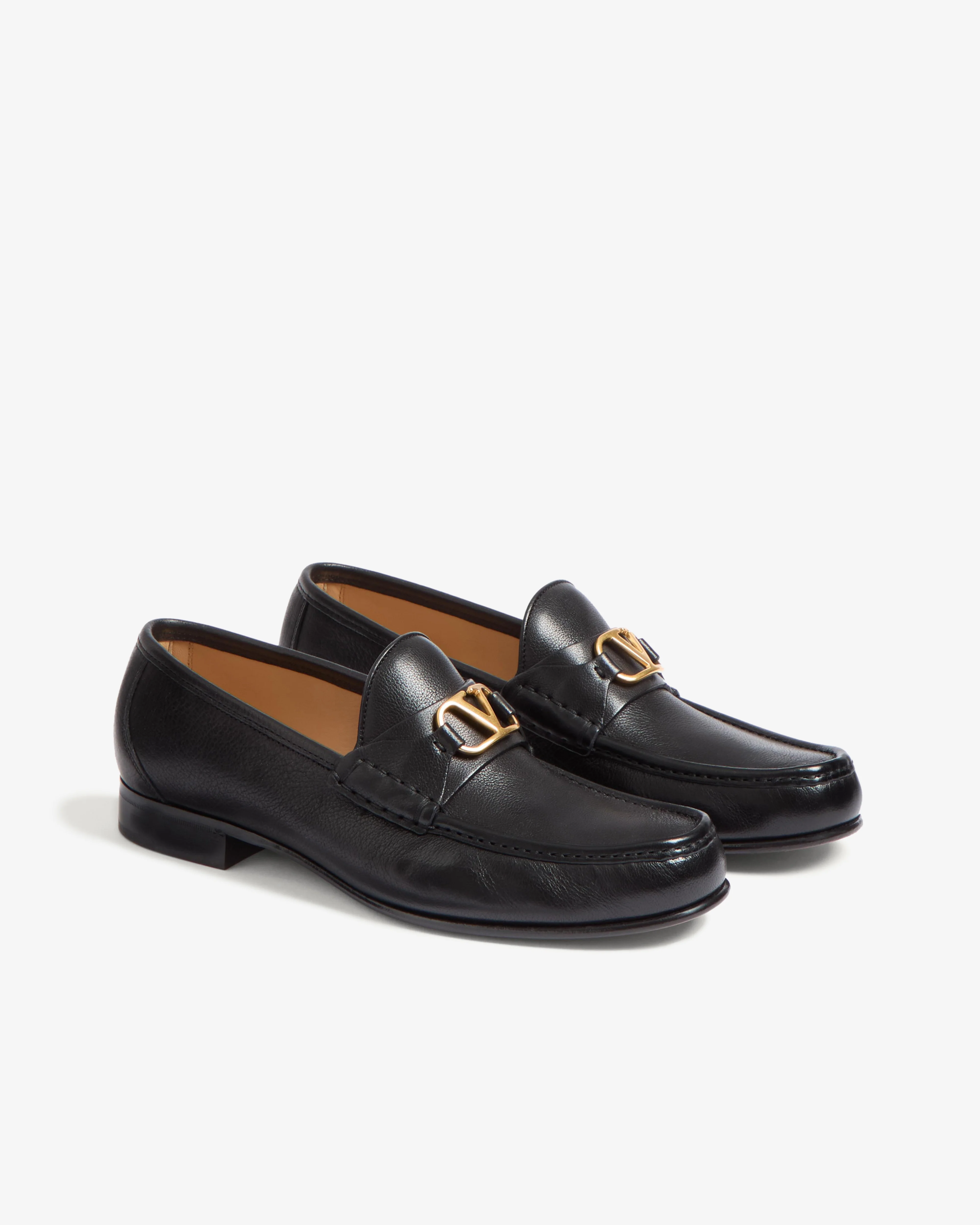 Valentino - Men's V-Logo Signature Buffalo Loafers - (Black) - Image 5
