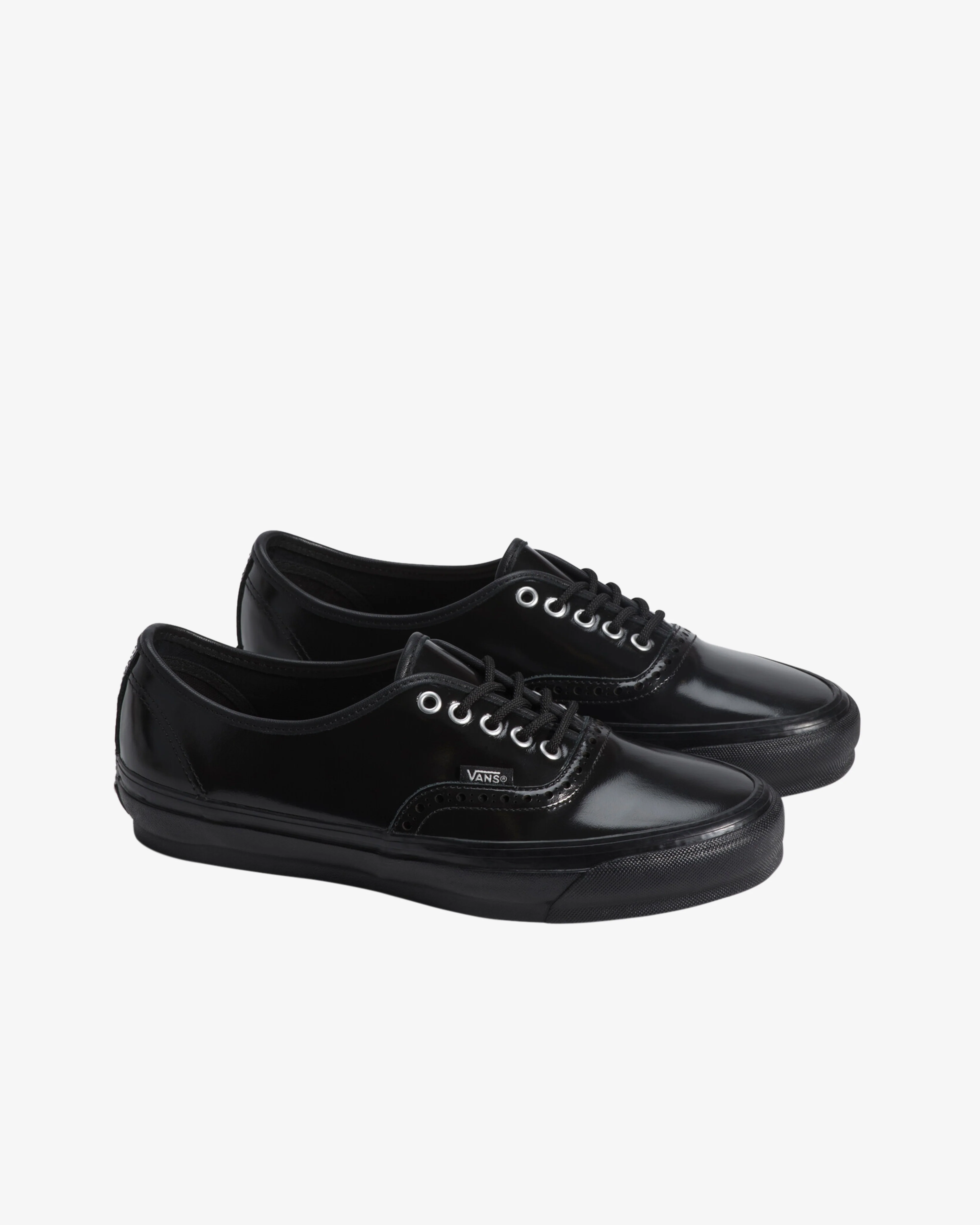 Vans - Men's Authentic Leather Brogue - (Gloss Black) - Image 2