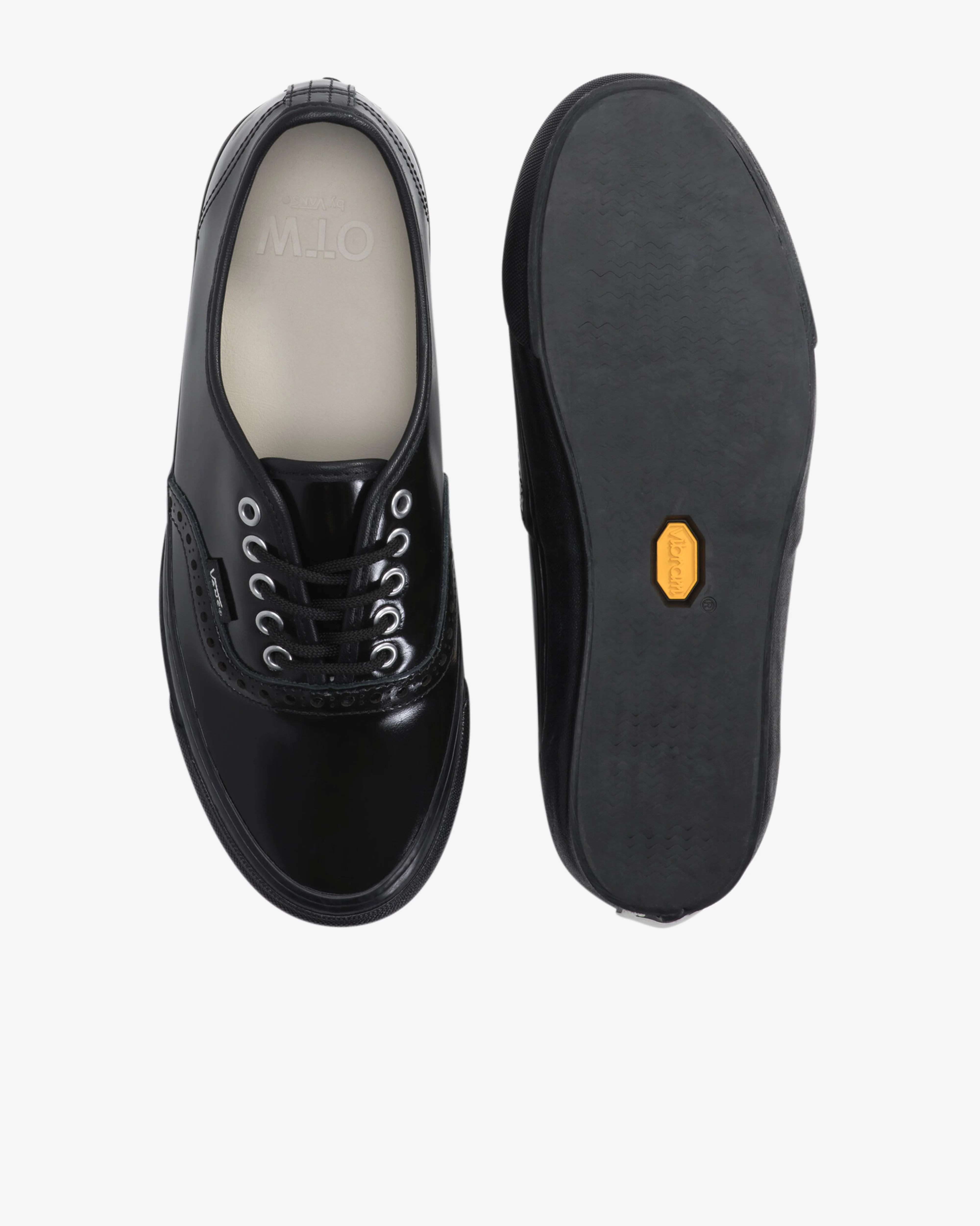 Vans - Men's Authentic Leather Brogue - (Gloss Black) - Image 3