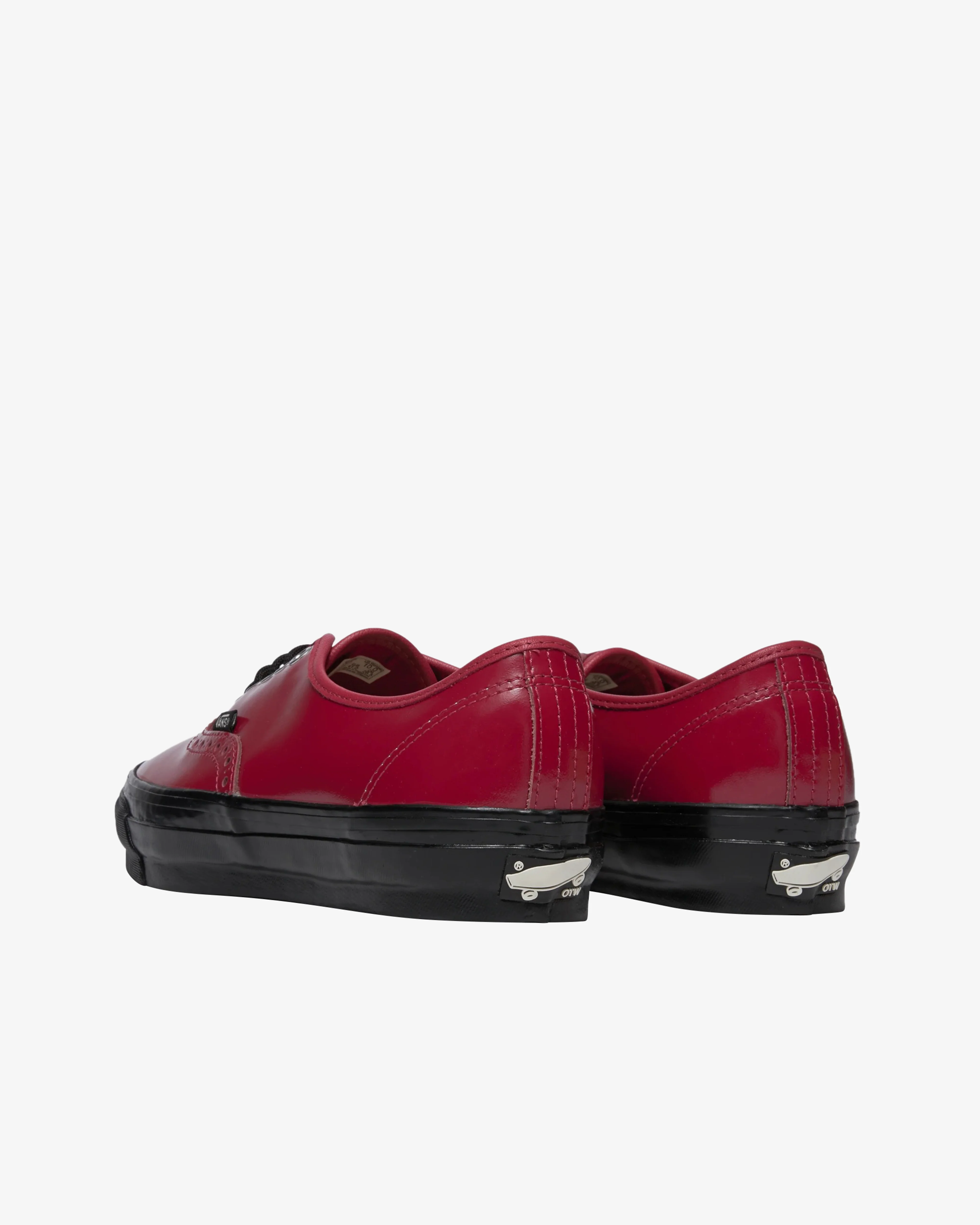 Vans - Men's Authentic Leather Brogues - (Gloss Bordeaux) - Image 3