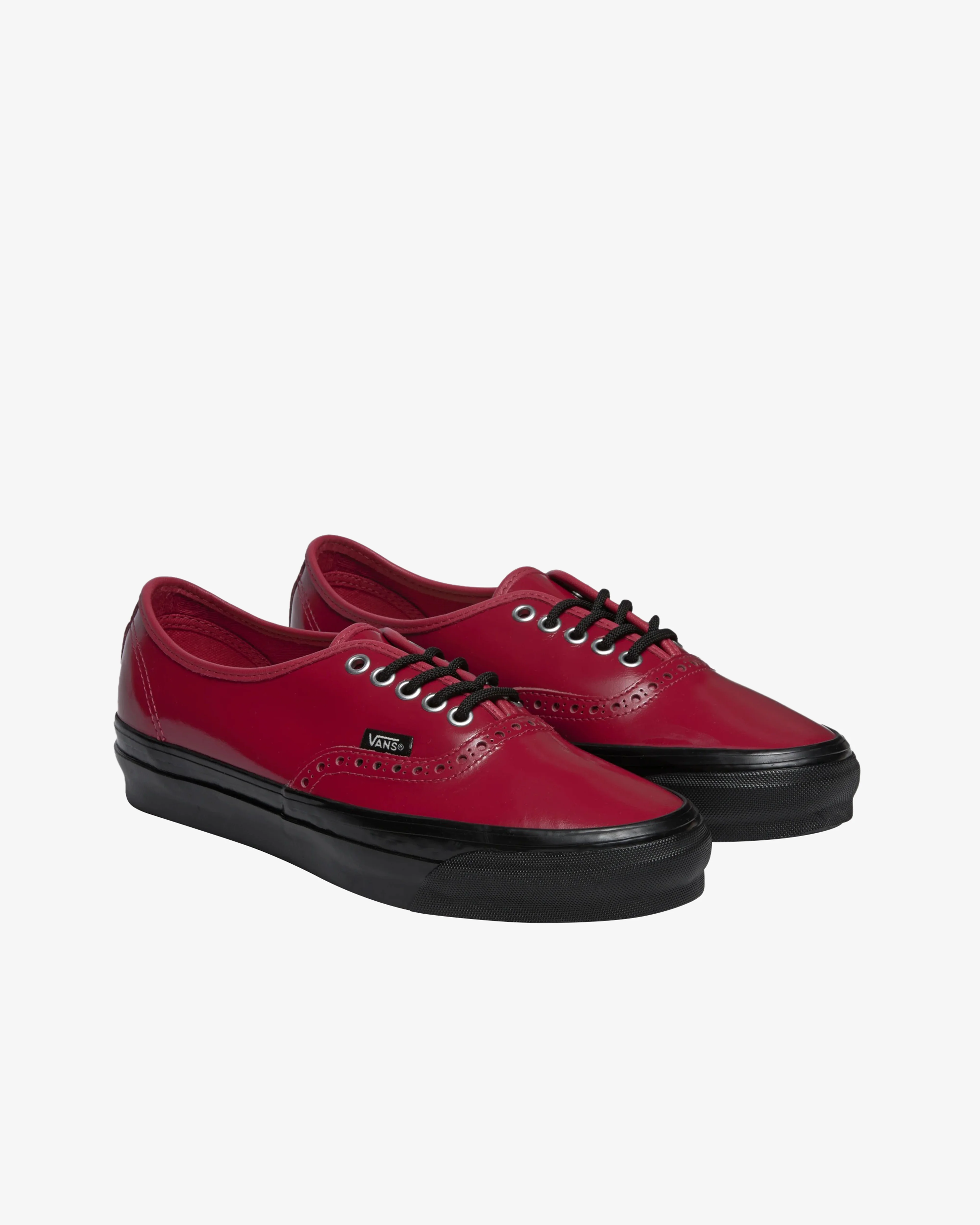 Vans - Men's Authentic Leather Brogues - (Gloss Bordeaux) - Image 4