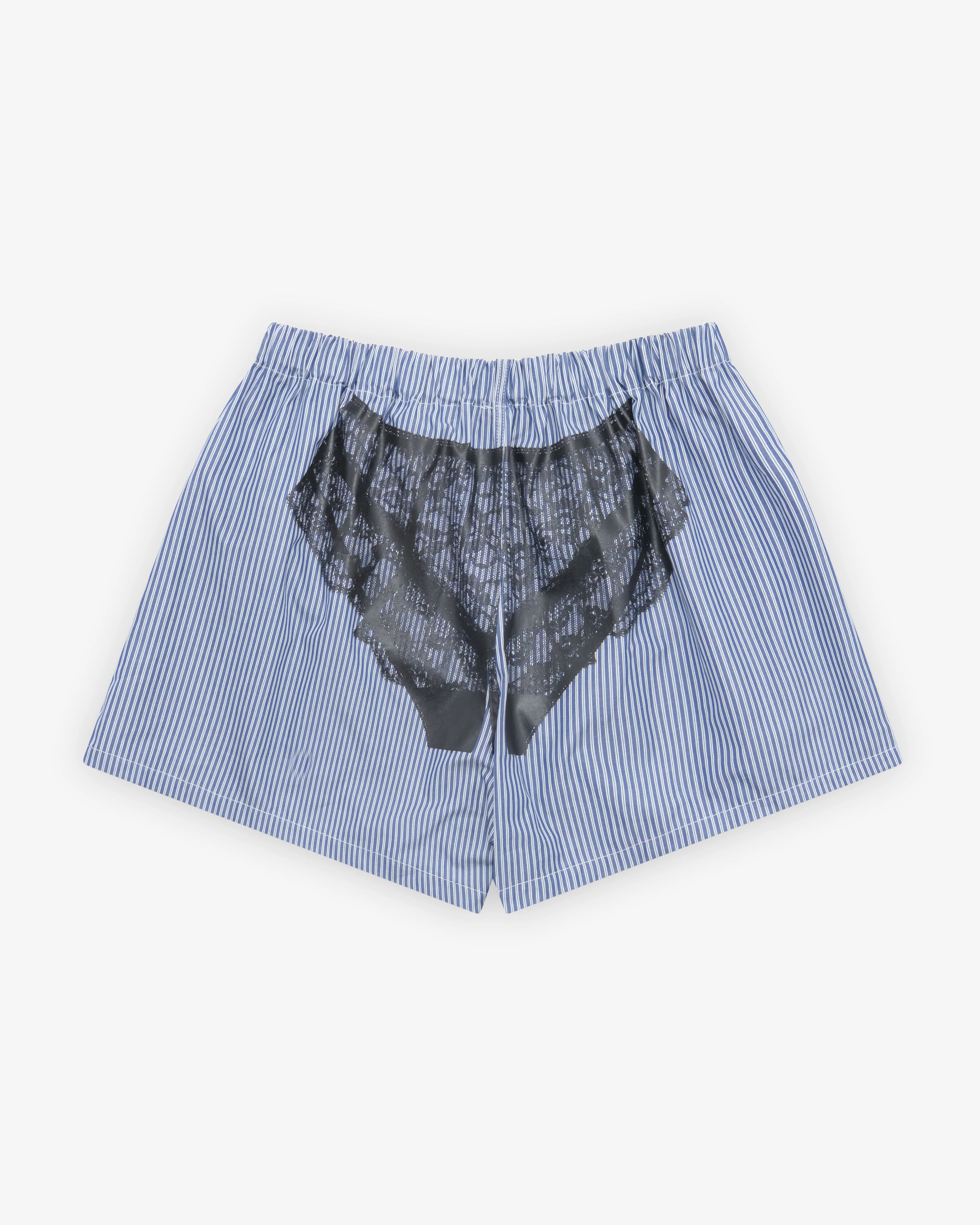 Vaquera - Women's Trompe L'Oeil Boxer Shorts - (White/Blue) - Image 2