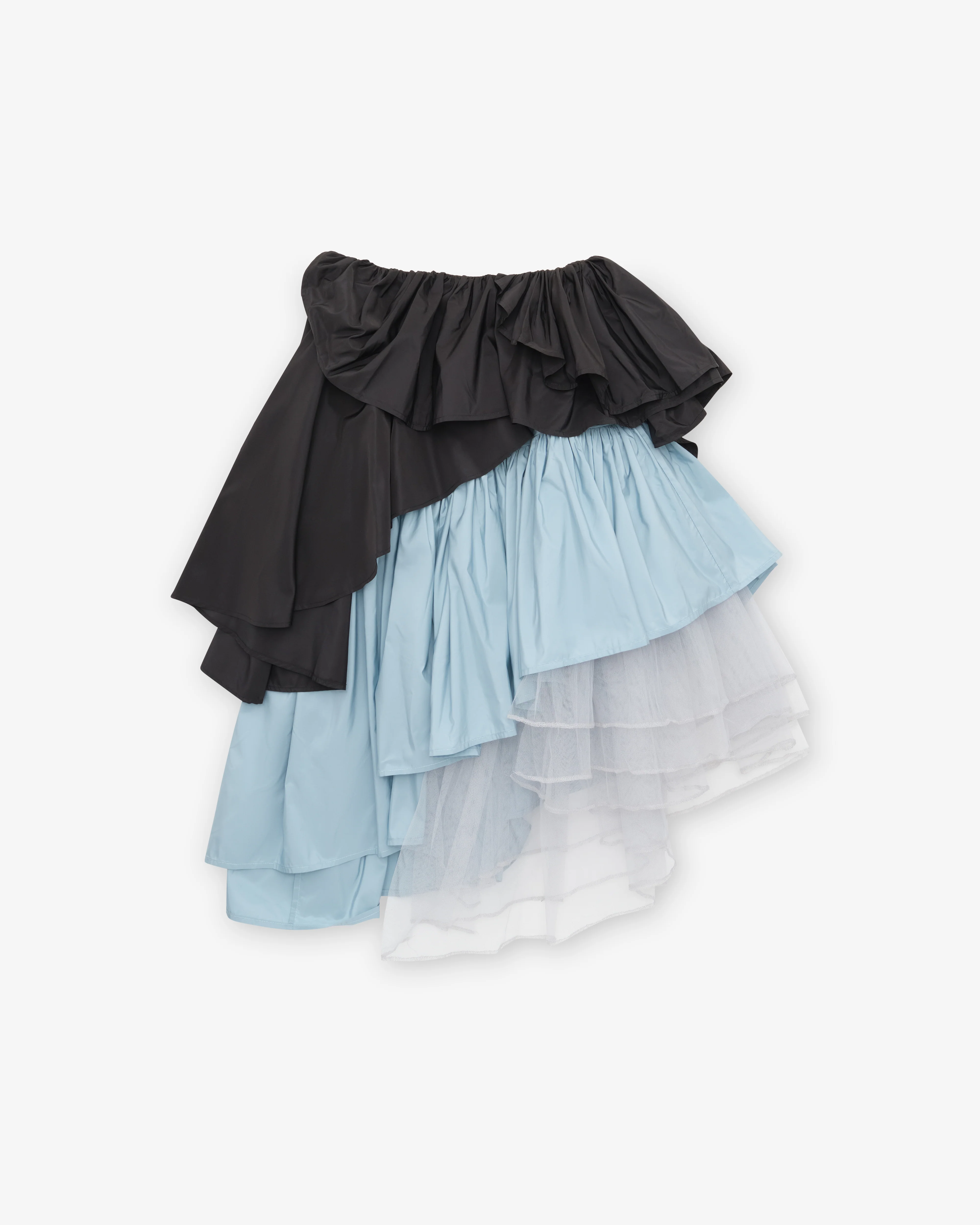 Vaquera - Women's Layered Skirt - (Black/Blue) - Image 2