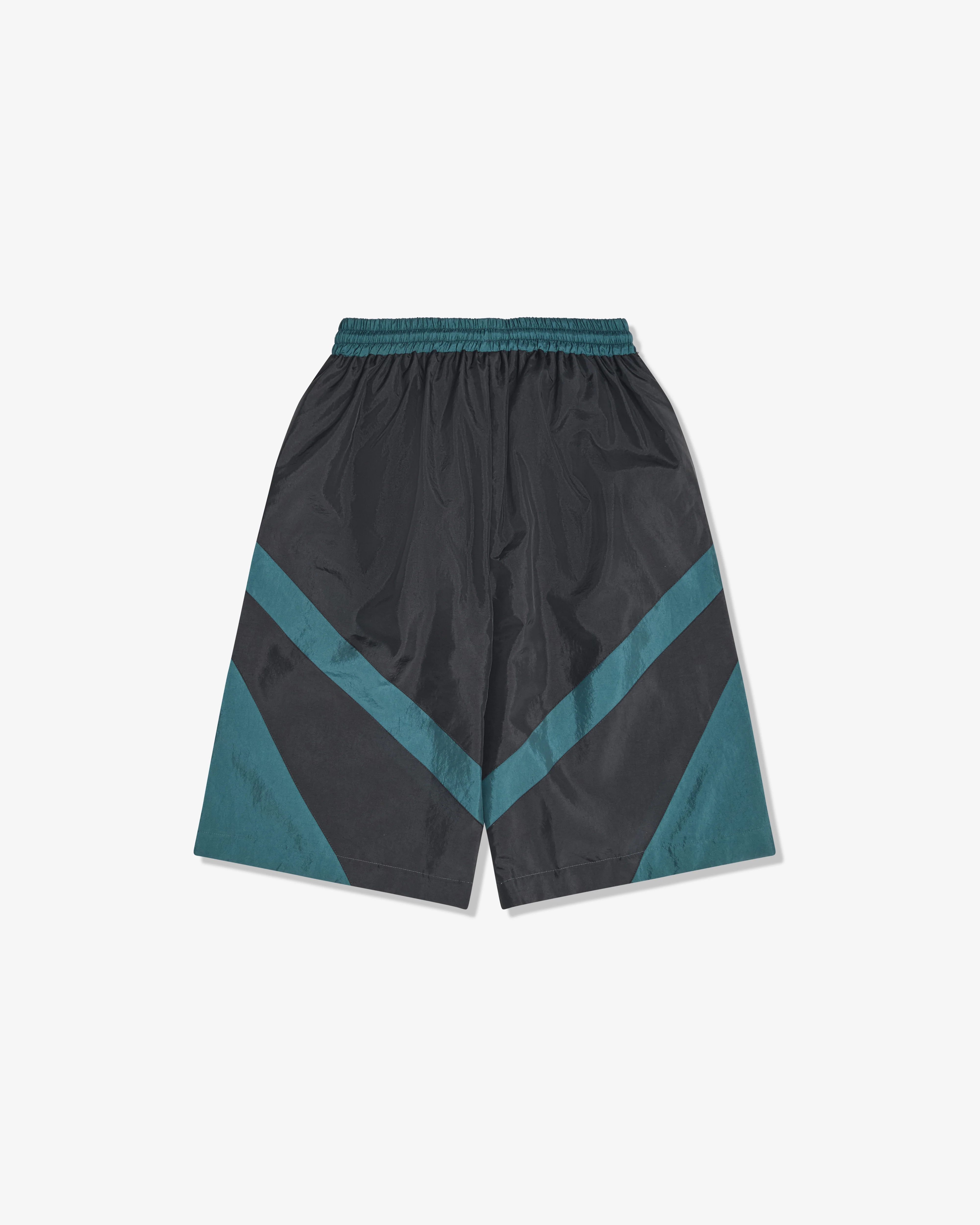 Vaquera - Women's Windbreaker Shorts - (Black/Green) - Image 2