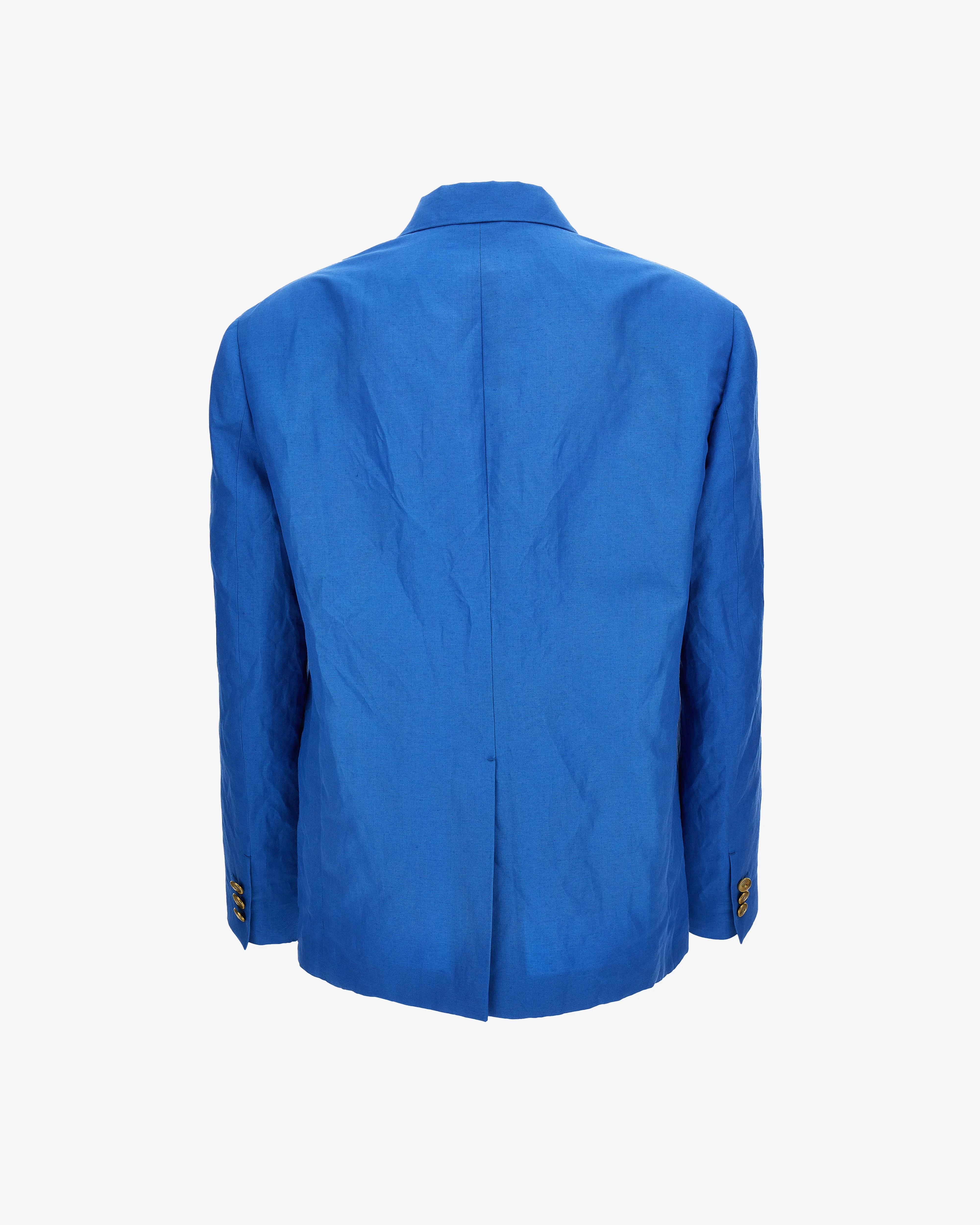 Versace - Men's Wool-Linen Oversized Blazer - (Light Blue) - Image 2