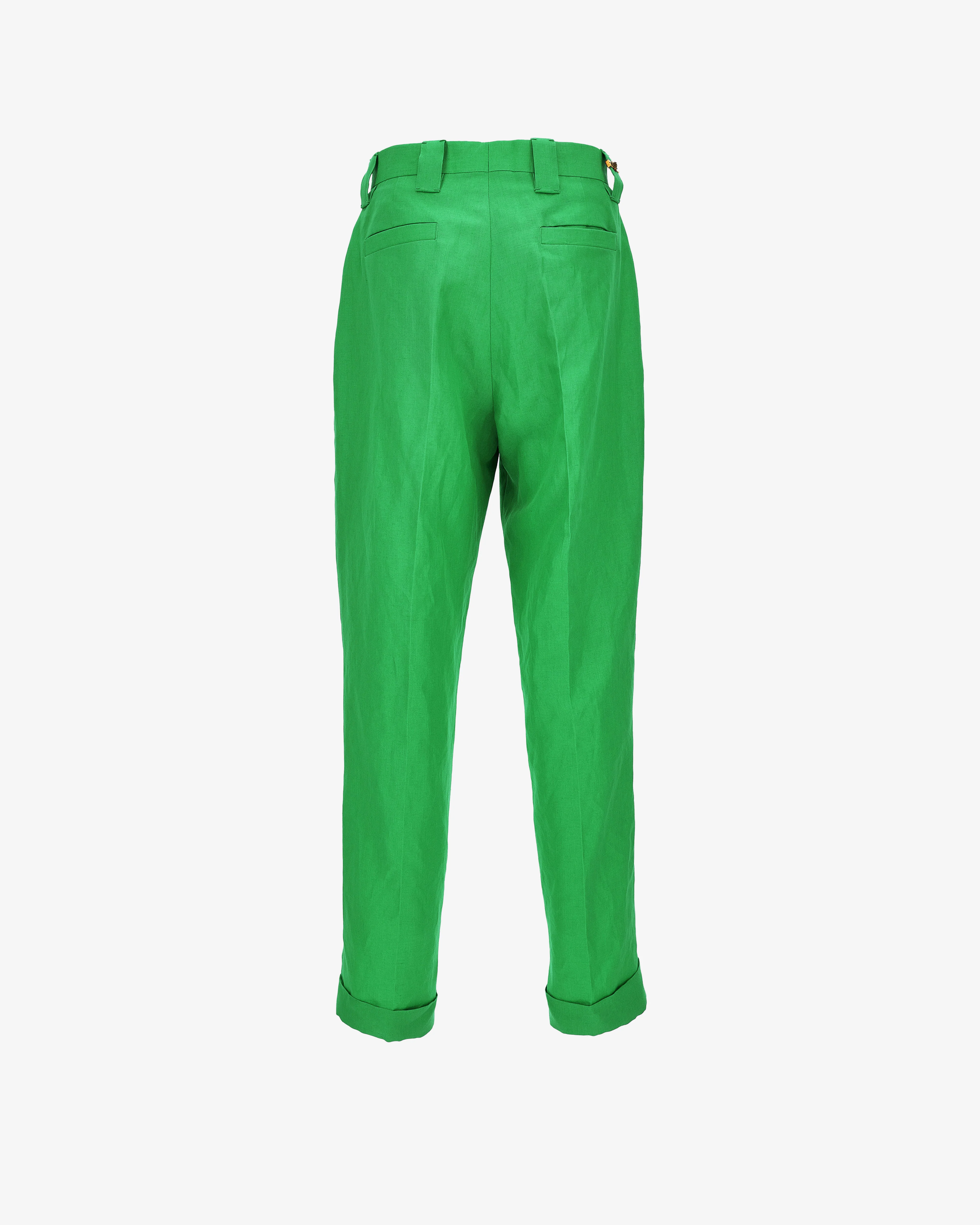 Versace - Men's Hemp Formal Pants - (Green) - Image 2