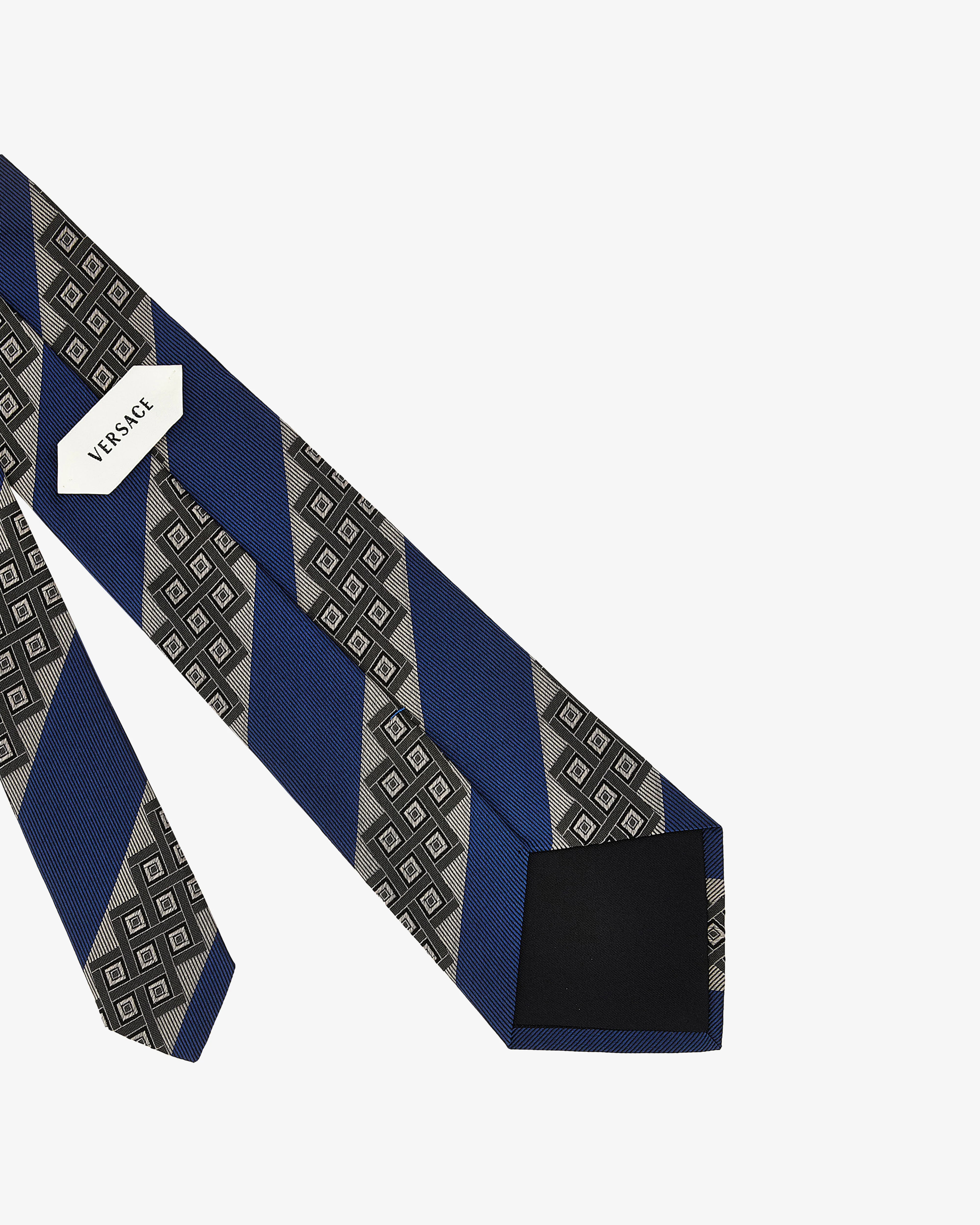 Versace - Men's Printed Jacquard Silk Tie - (Sky Blue) - Image 2