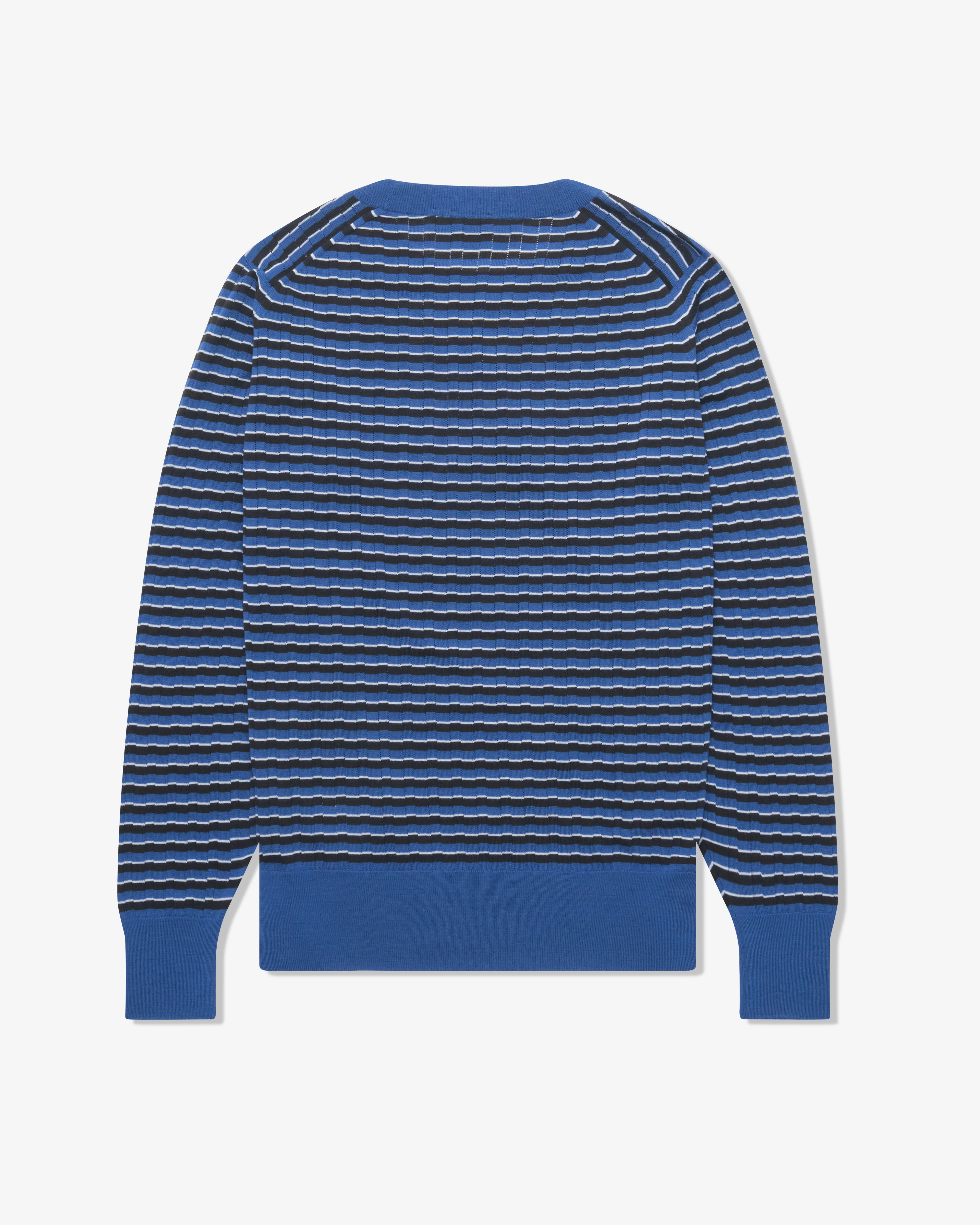 Wales Bonner - Men's Ashby Jumper - (Blue/Brown) - Image 2